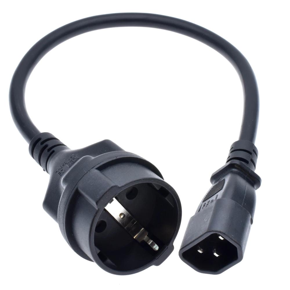 Cable IEC ADPIECEURO Macho a Schuko 20 Centimetros