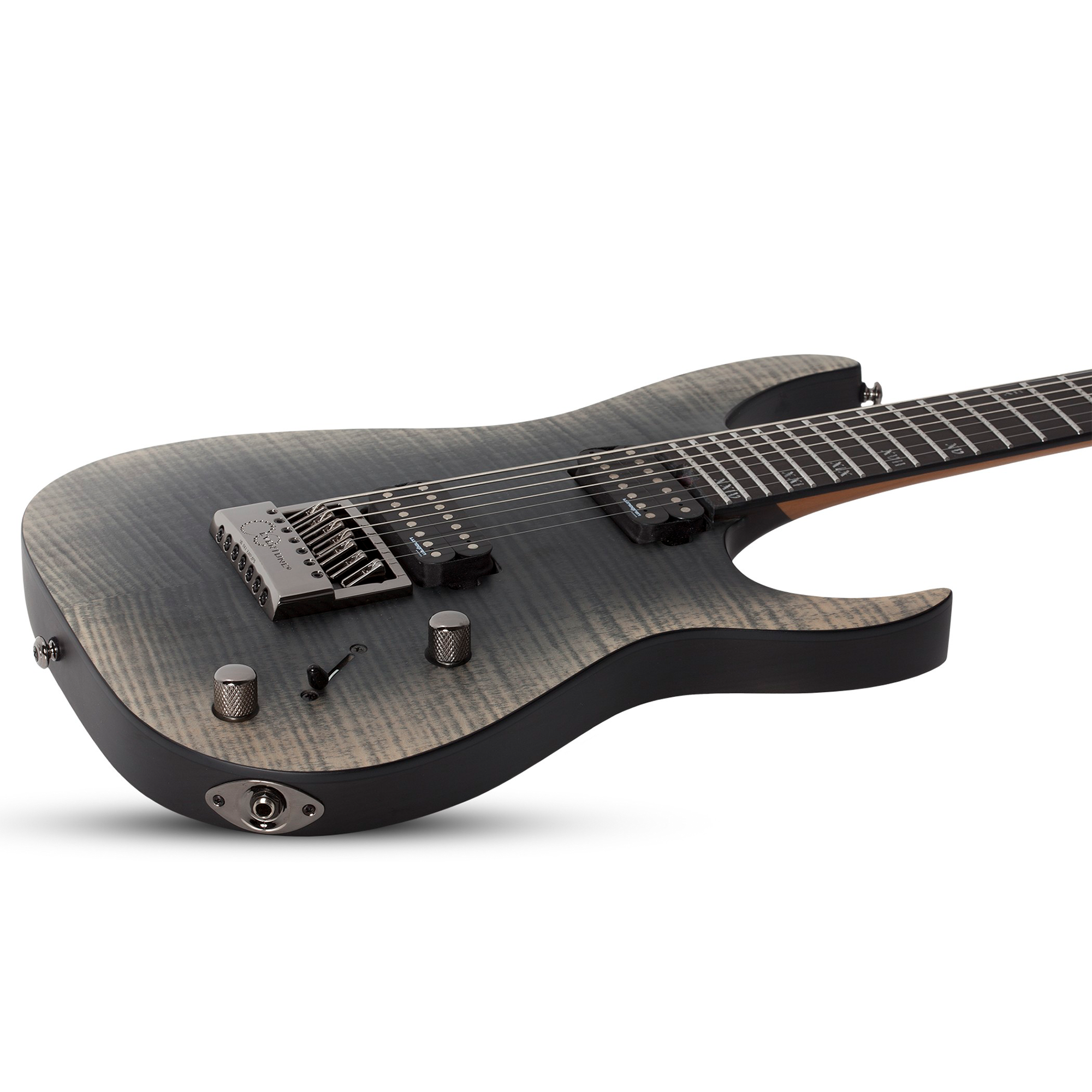 Schecter Banshee Mach-7 Fallout Burst Guitarra Eléctrica 7 Cuerdas Evertune