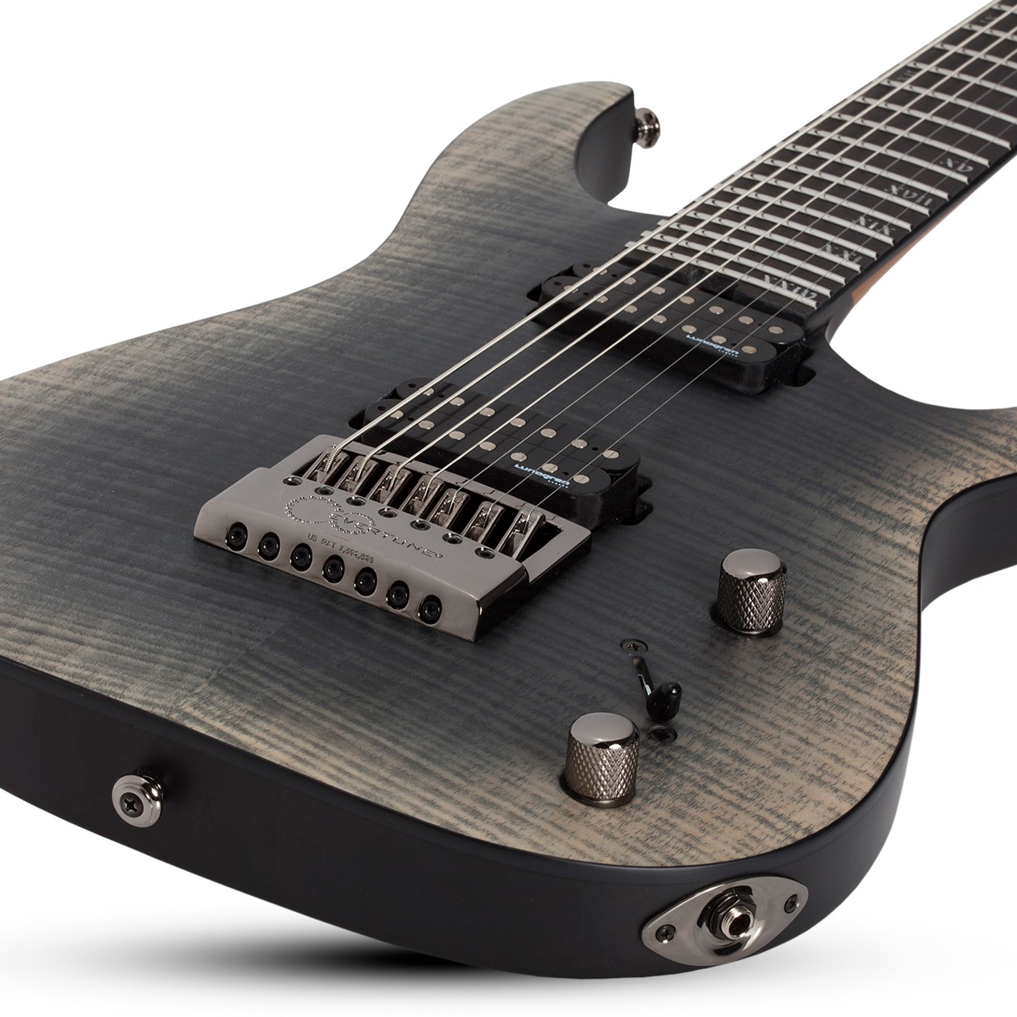 Schecter Banshee Mach-7 Fallout Burst Guitarra Eléctrica 7 Cuerdas Evertune