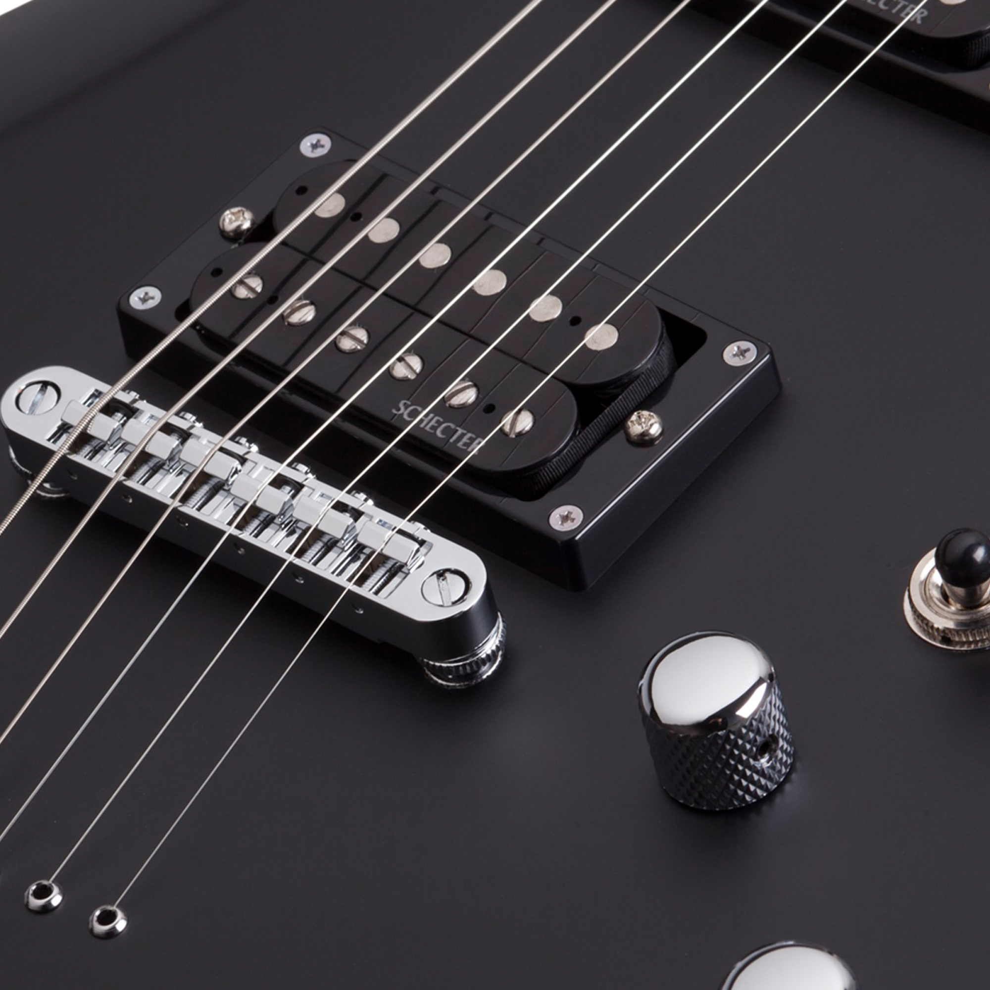 Schecter C-6 Deluxe Left Hand Satin Black Guitarra Eléctrica