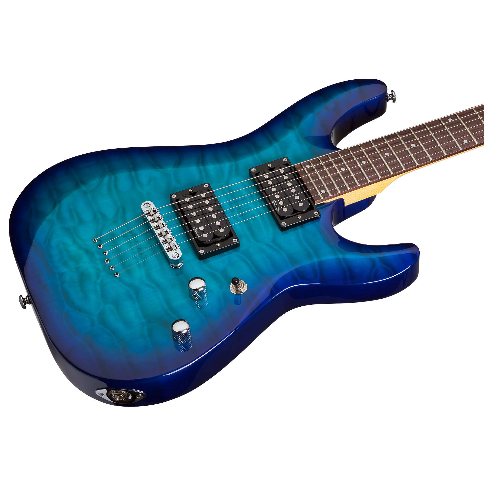 Schecter C-6 Plus Ocean Blue Burst Guitarra Eléctrica