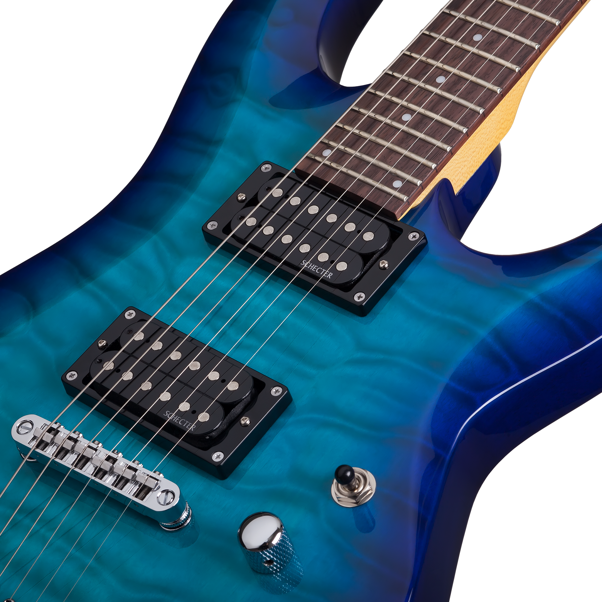 Schecter C-6 Plus Ocean Blue Burst Guitarra Eléctrica