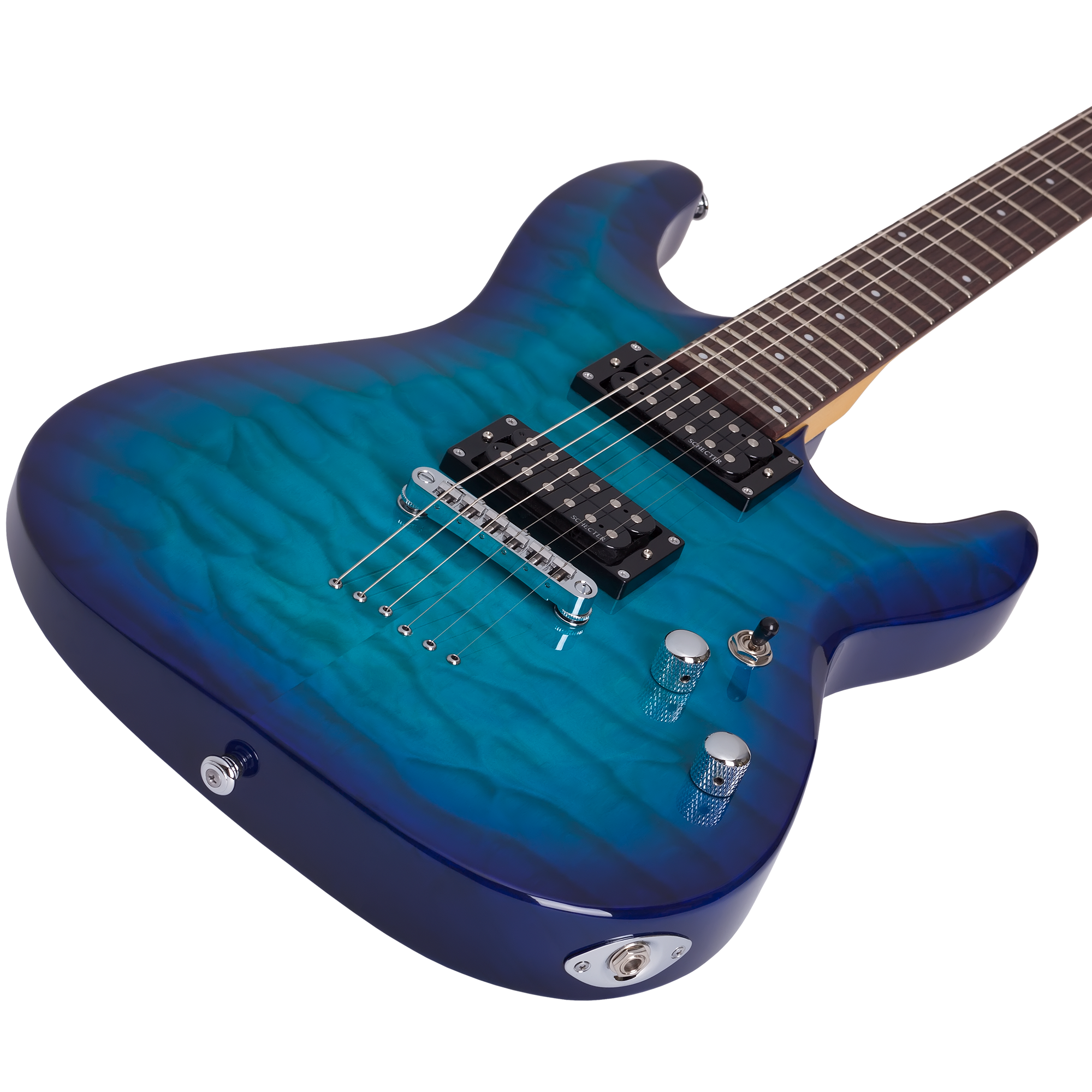 Schecter C-6 Plus Ocean Blue Burst Guitarra Eléctrica
