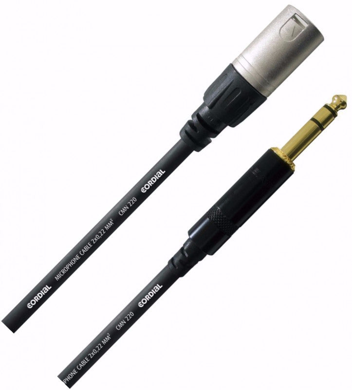 Cordial CFM6MV Cable XLR macho a TRS 1/4 6mts