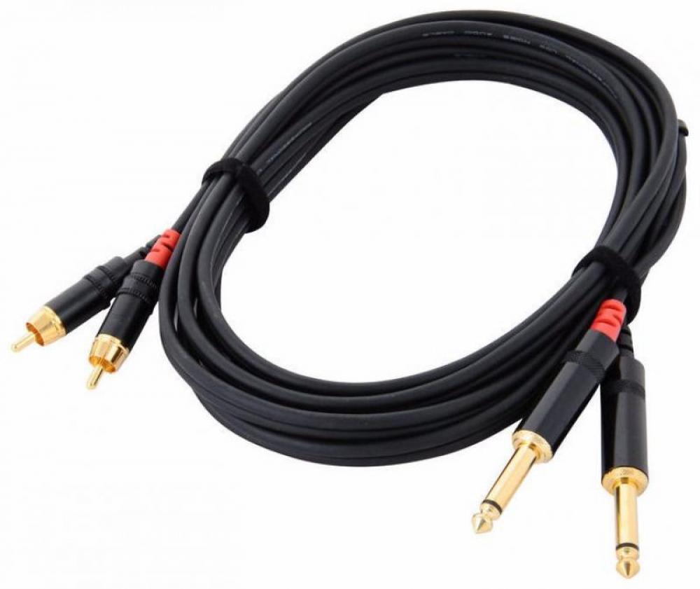 Cordial CFU15PC Cable 2 Plug 1/4 TS a RCA - 1.5mts