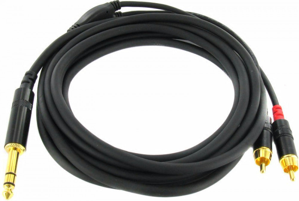 Cordial CFY3VCC Cable Plug 1/4 TRS a RCA 3mts