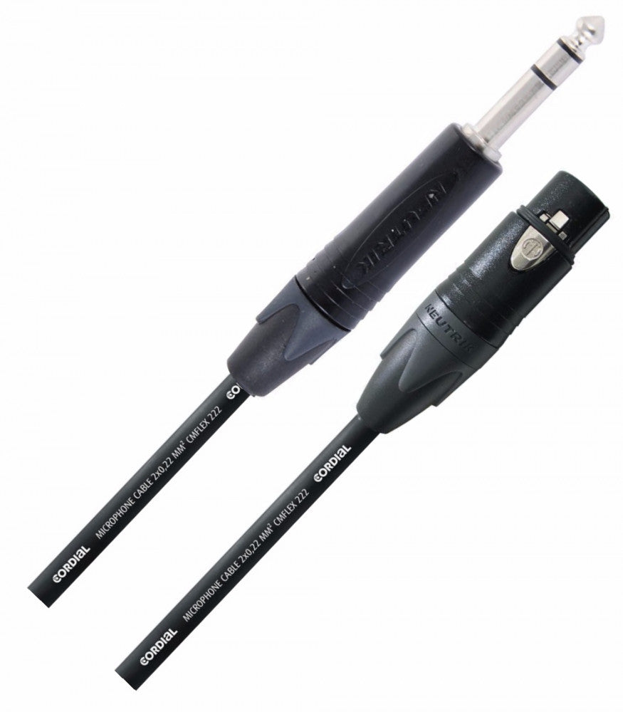 Cordial CPM25FV Cable XLR a Plug 1/4 TRS 2.5mts
