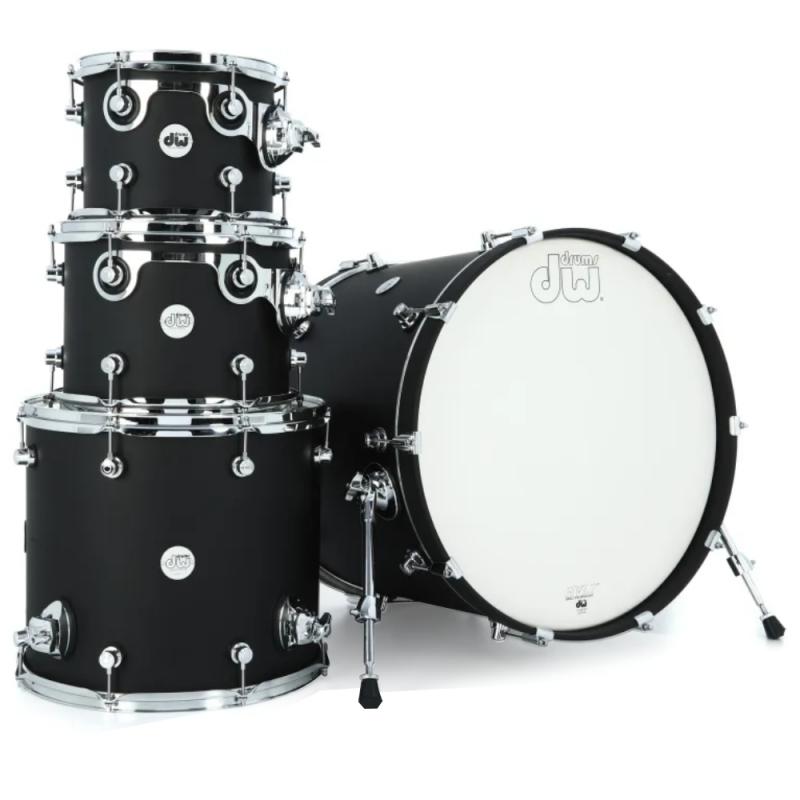 DW Drums Shellpack Design Series 4Pcs Black Satin