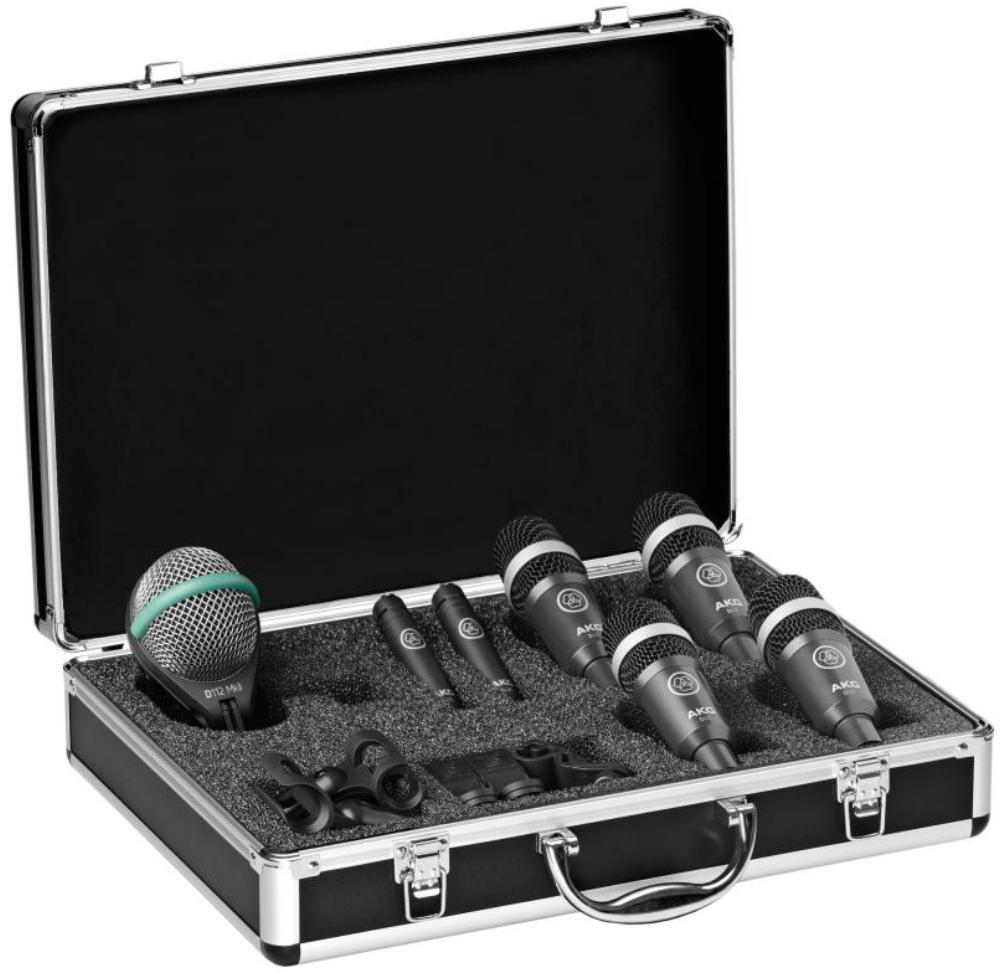 AKG DRUMSETCONCERTI Set de Micrófonos para Batería 7 piezas