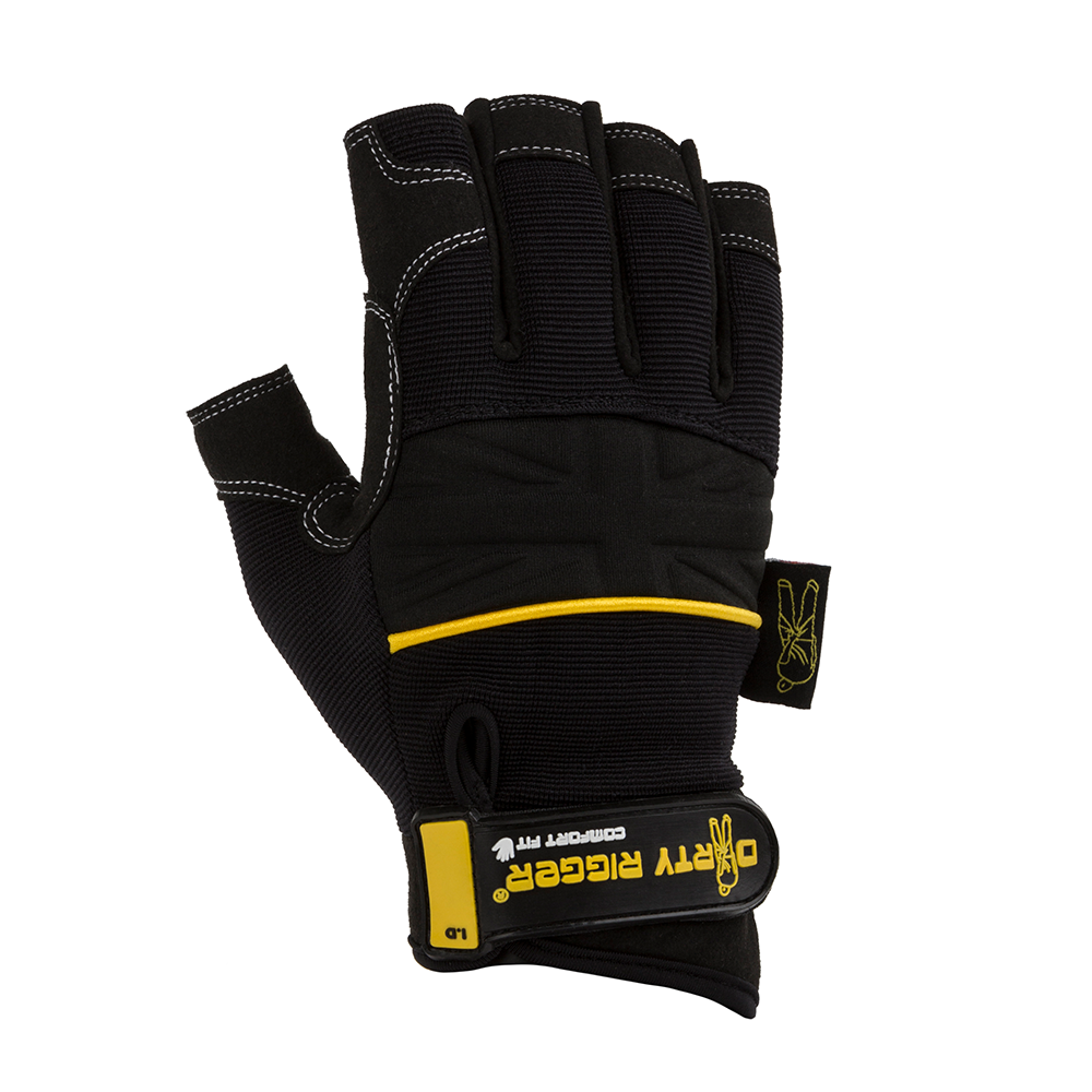 Dirty Rigger Guantes Comfort Fit Fingerless Talla XL