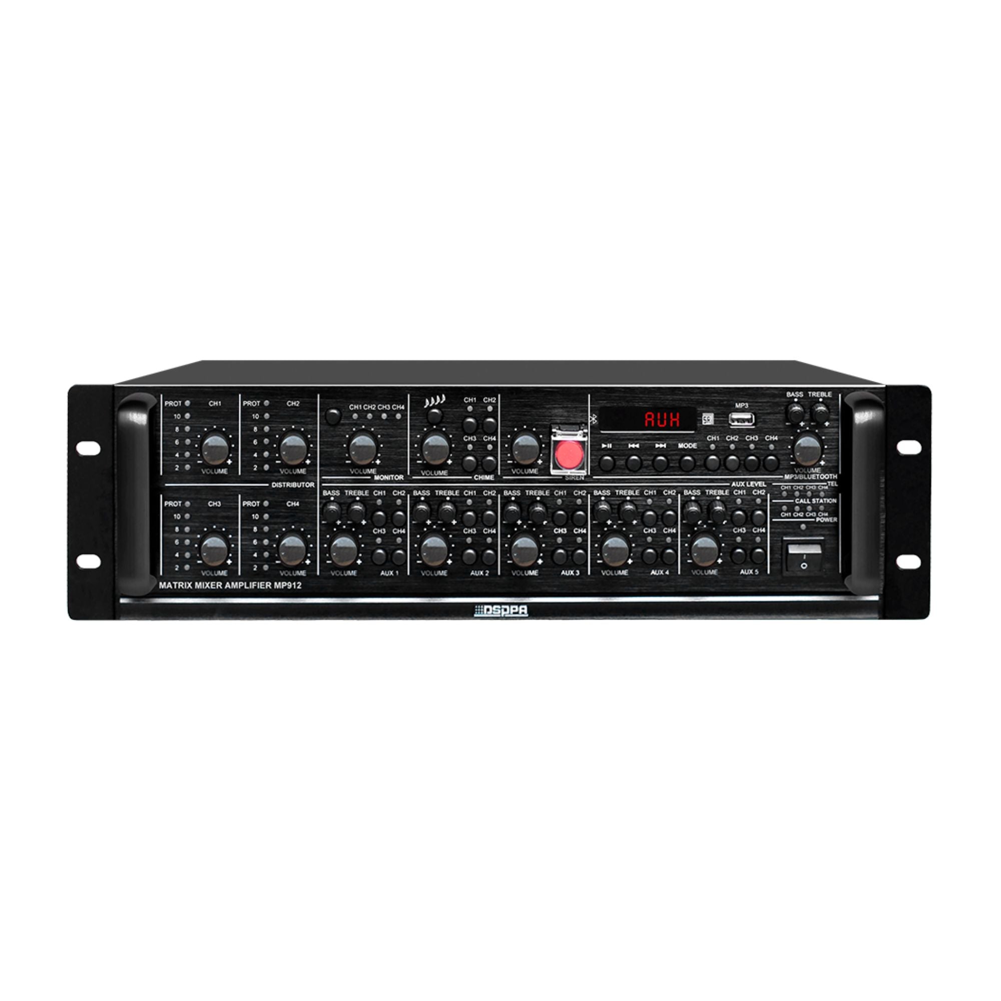 DSPPA MP912 Matriz y Amplificador de Línea de 4 Zonas de 4x120 W