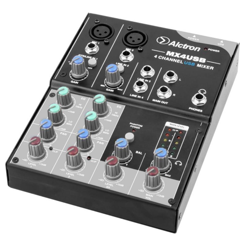 Alctron MX4USB Mezclador Análogo 4 Canales - USB