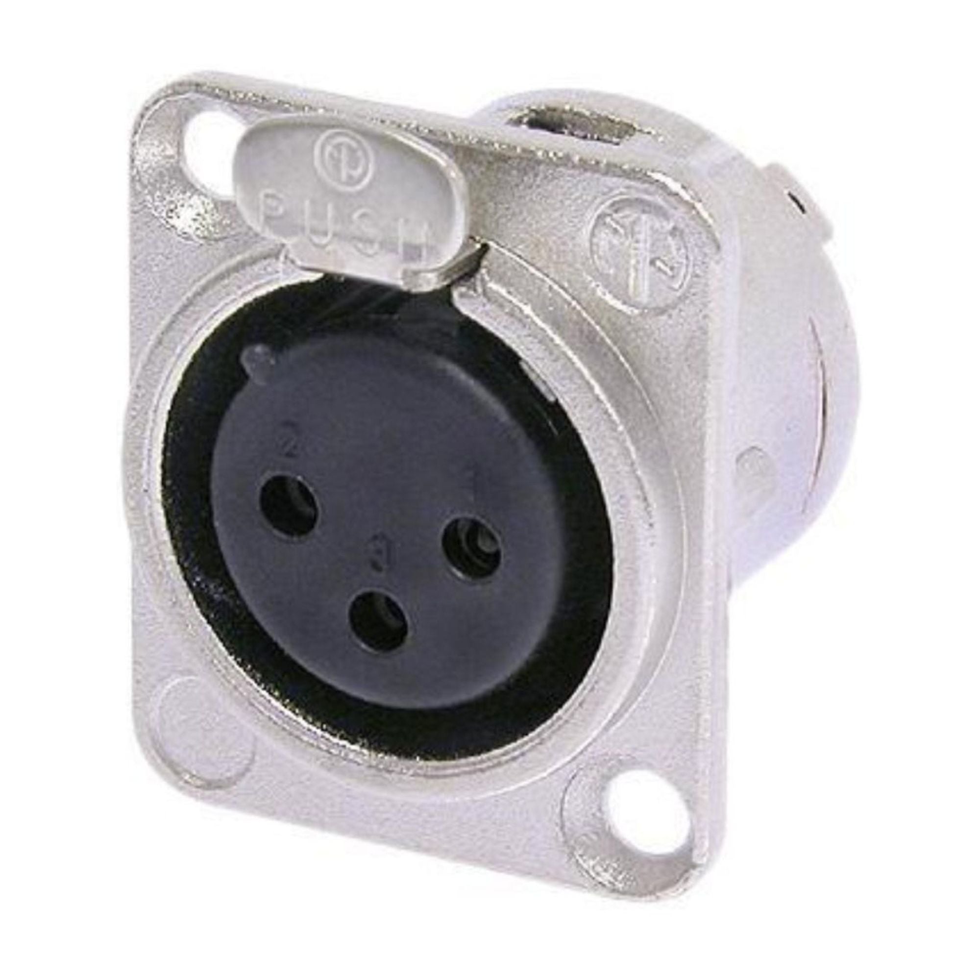 Neutrik NC3FD-L-1 Conector XLR Chasis Hembra Cuadrado 3 Pines