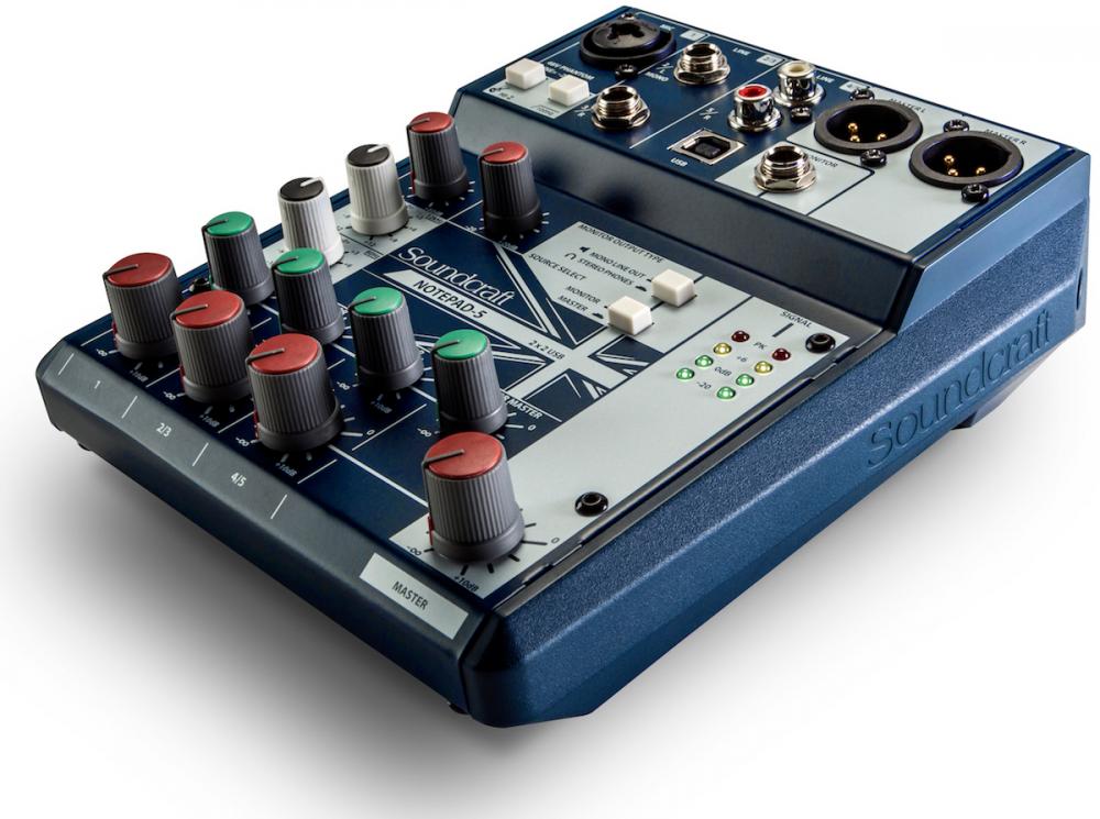 Soundcraft Notepad 5 Interfaz - Mezclador 5 Canales con USB