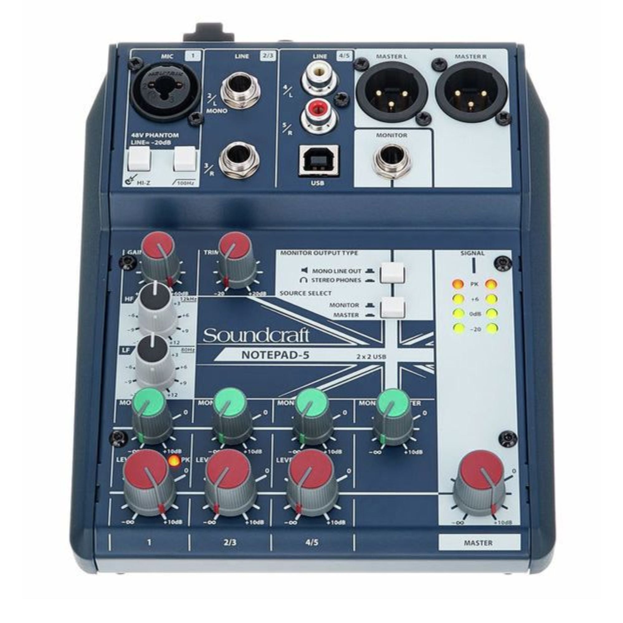 Soundcraft Notepad-5 Mezclador Análogo 5 Canales con Interfaz USB