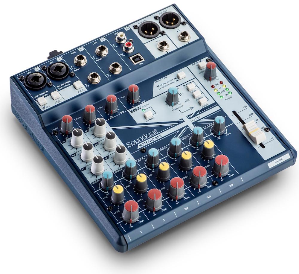Soundcraft Notepad 8FX Interfaz - Mezclador 8 Canales con USB