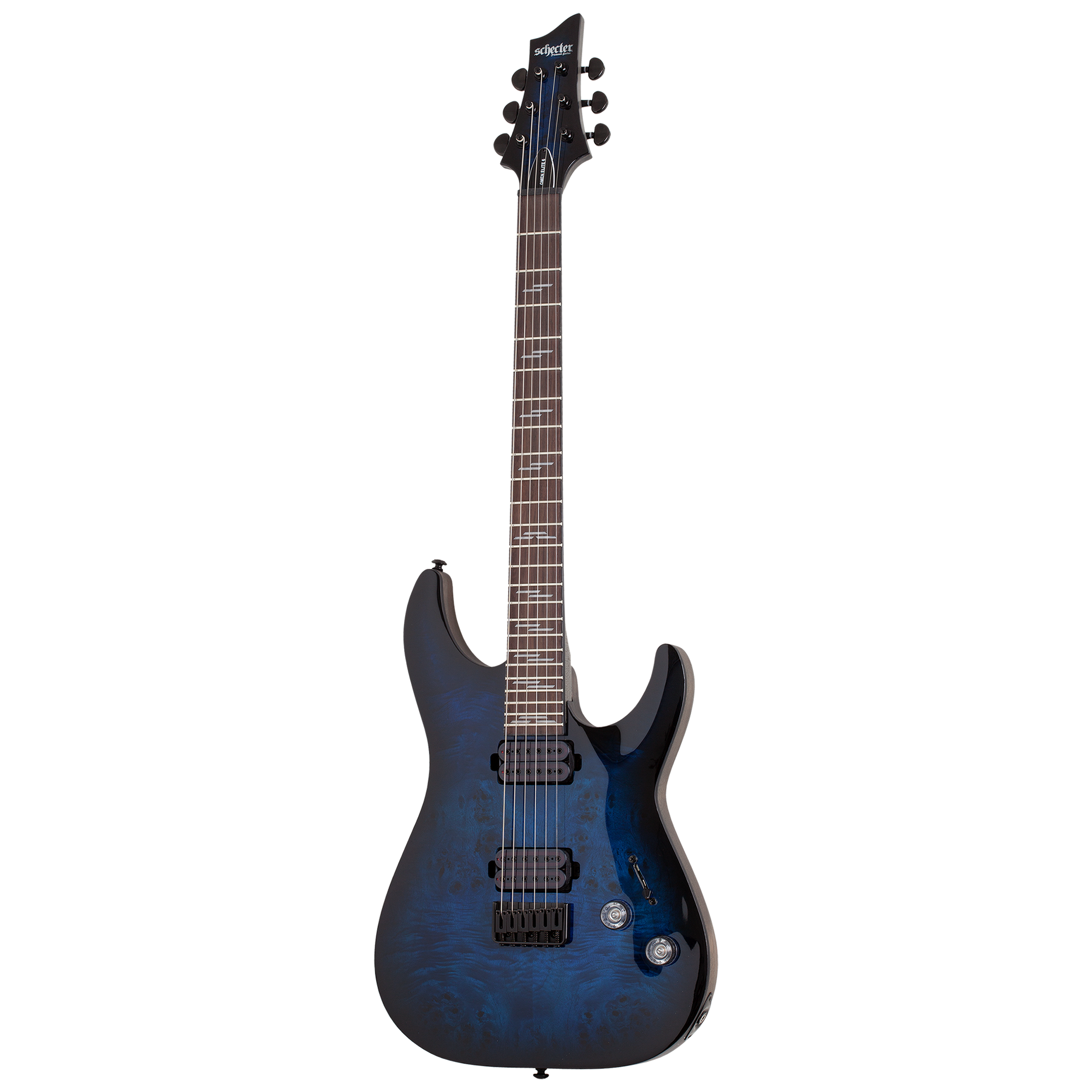Schecter Omen Elite-6 See Thru Blue Burst Guitarra Eléctrica
