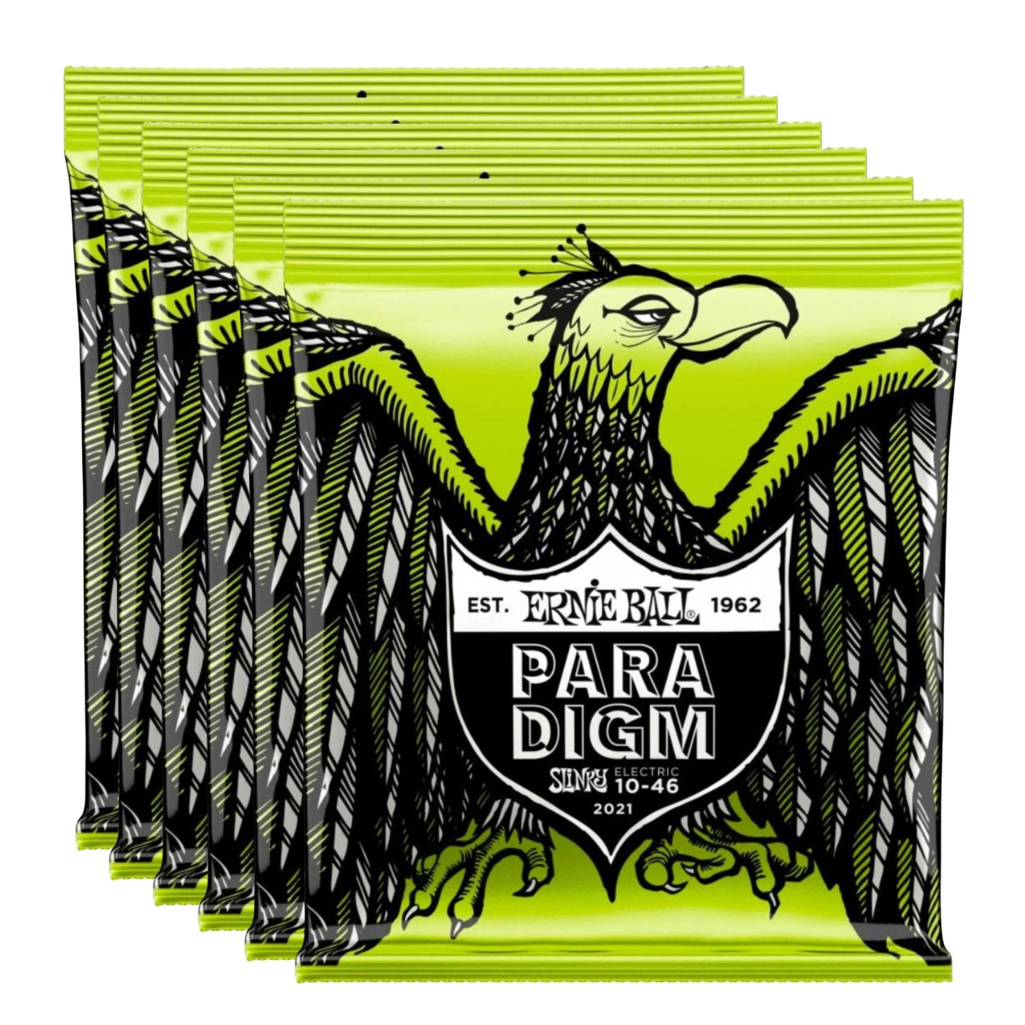 Ernie Ball Pack 6 juegos de cuerdas P02021 Guitarra eléctrica calibre .010-.046 Paradigm