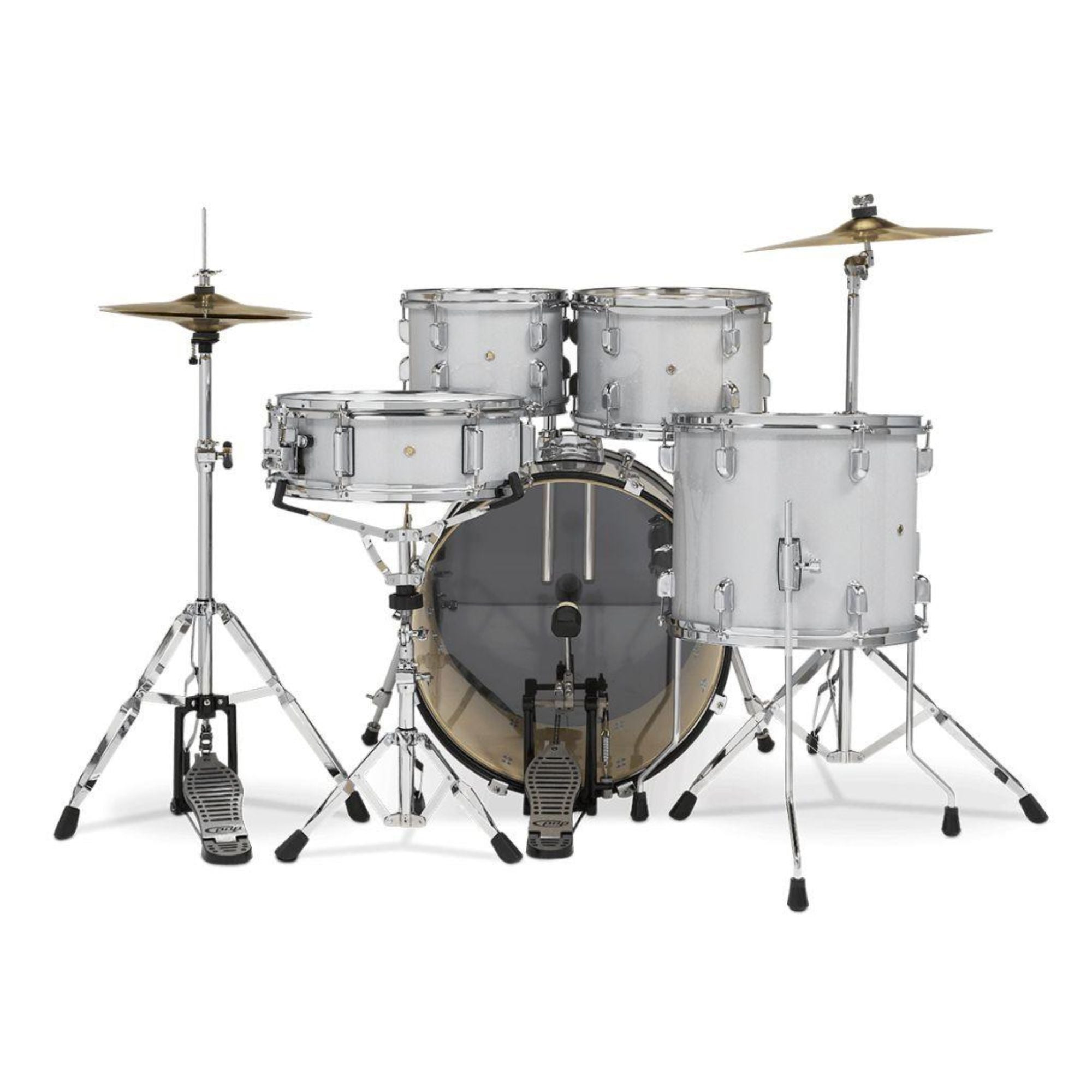 PDP Pack Bateria 5Pcs + Hardware + Platillos / Center Stage Diamond White Sparkle