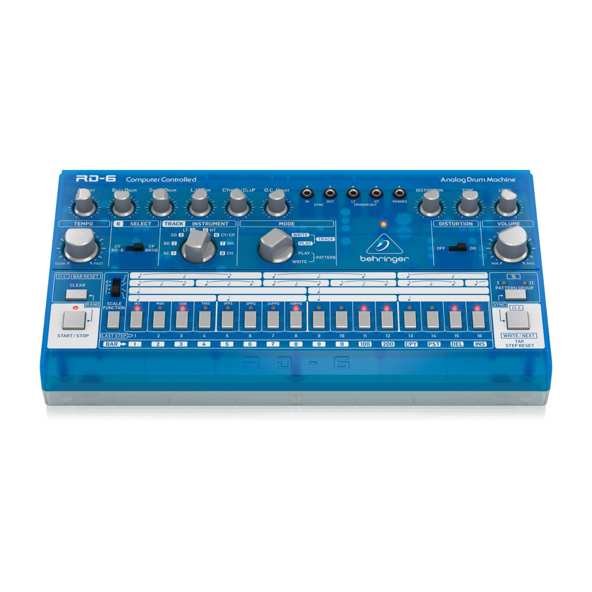 Behringer RD6BB Sintetizador Drum Machine Análogo Celeste