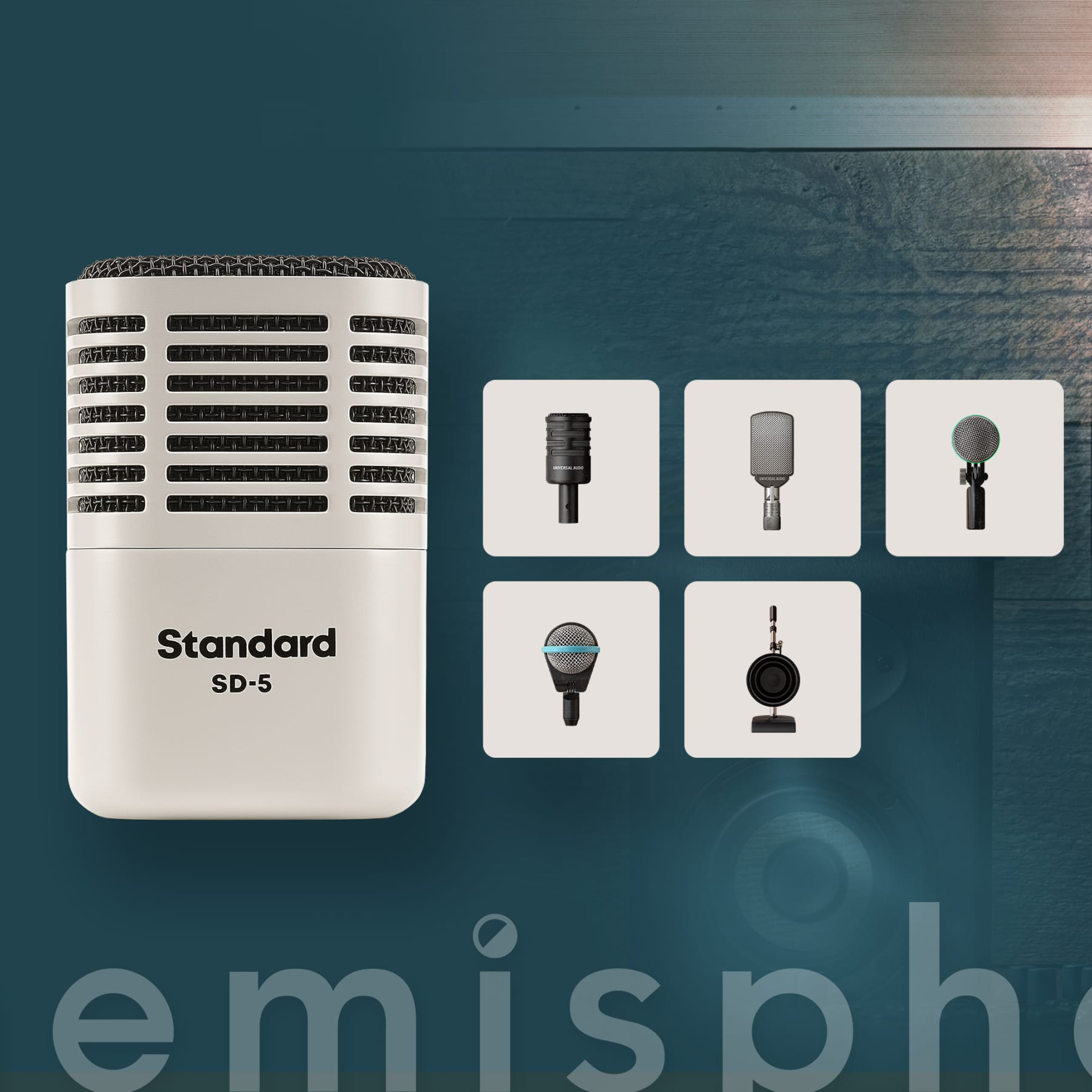 Universal Audio SD5 Micrófono Dinámico con Sistema de Modelado