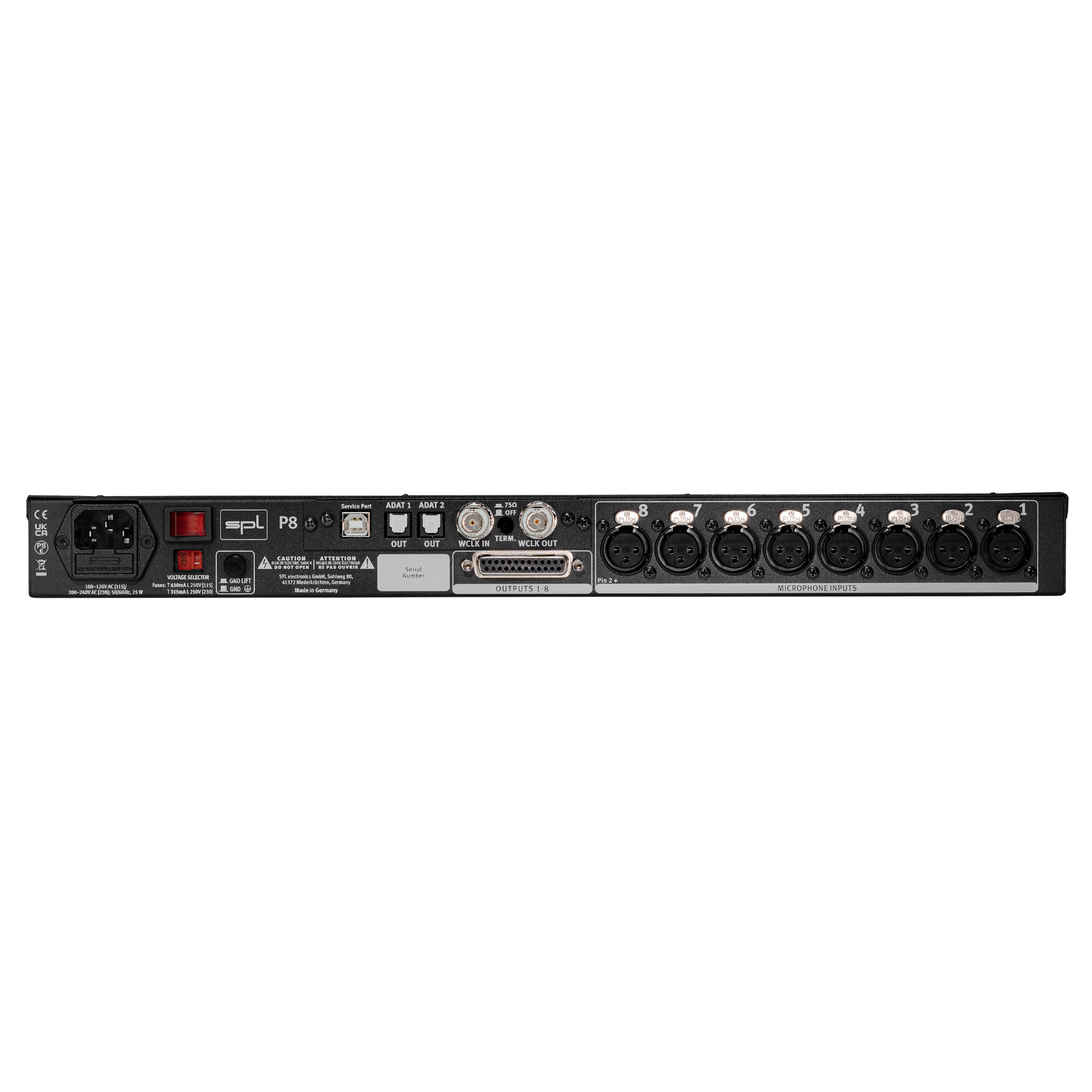 SPL P8 Preamplificador de 8 canales