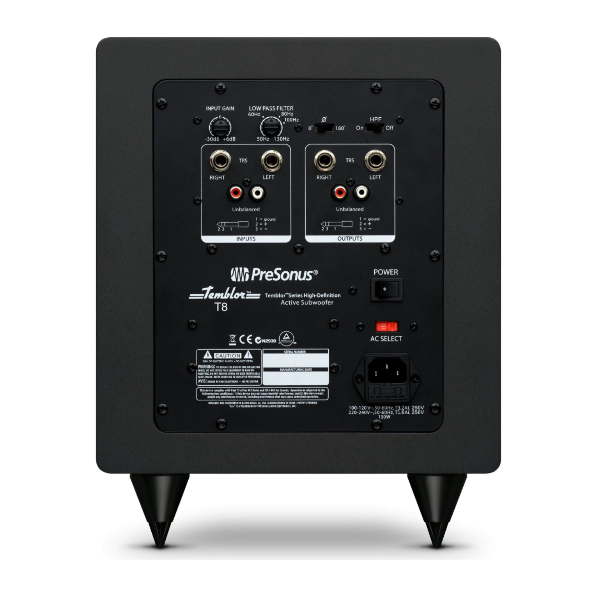 Presonus Temblor T8 Sub-bajo de Estudio Activo 8"