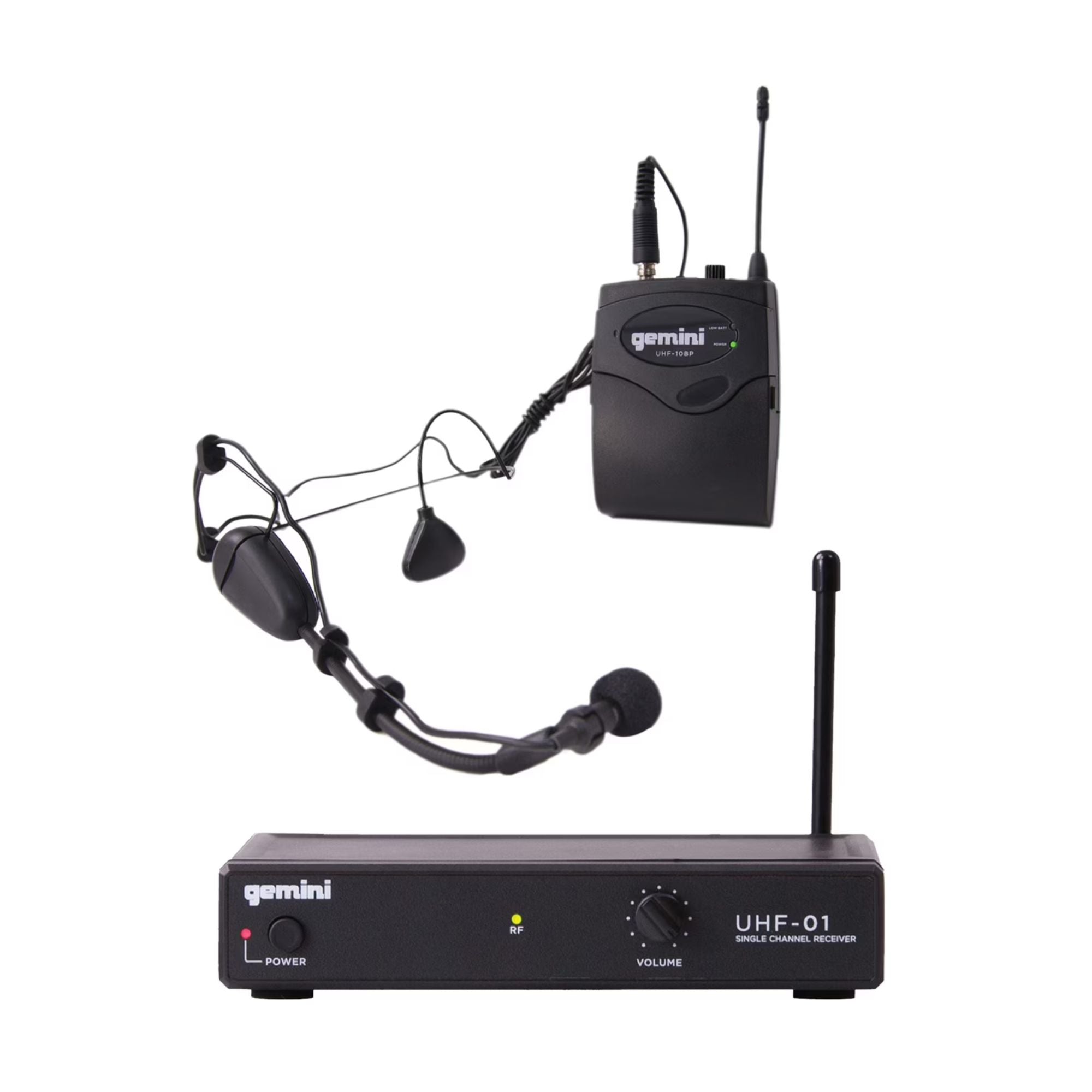 Gemini UHF-01HL Sistema Inalámbrico Cintillo Solapa UHF