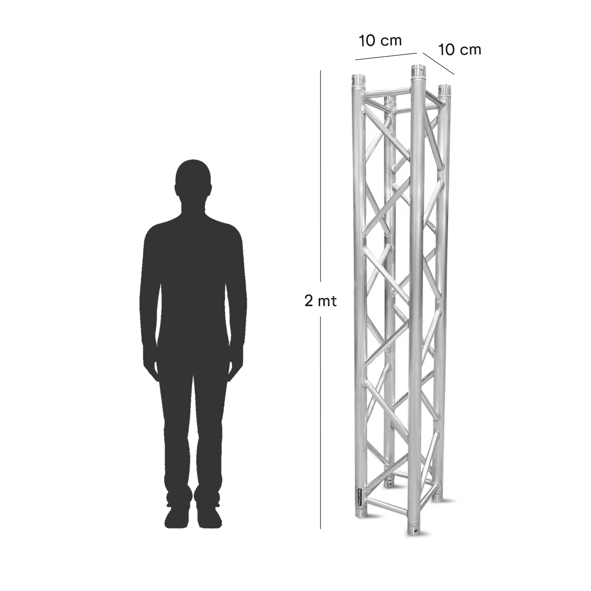 UrbanTruss UTC10-2MC Truss Cuadrado 2mts 10x10cms