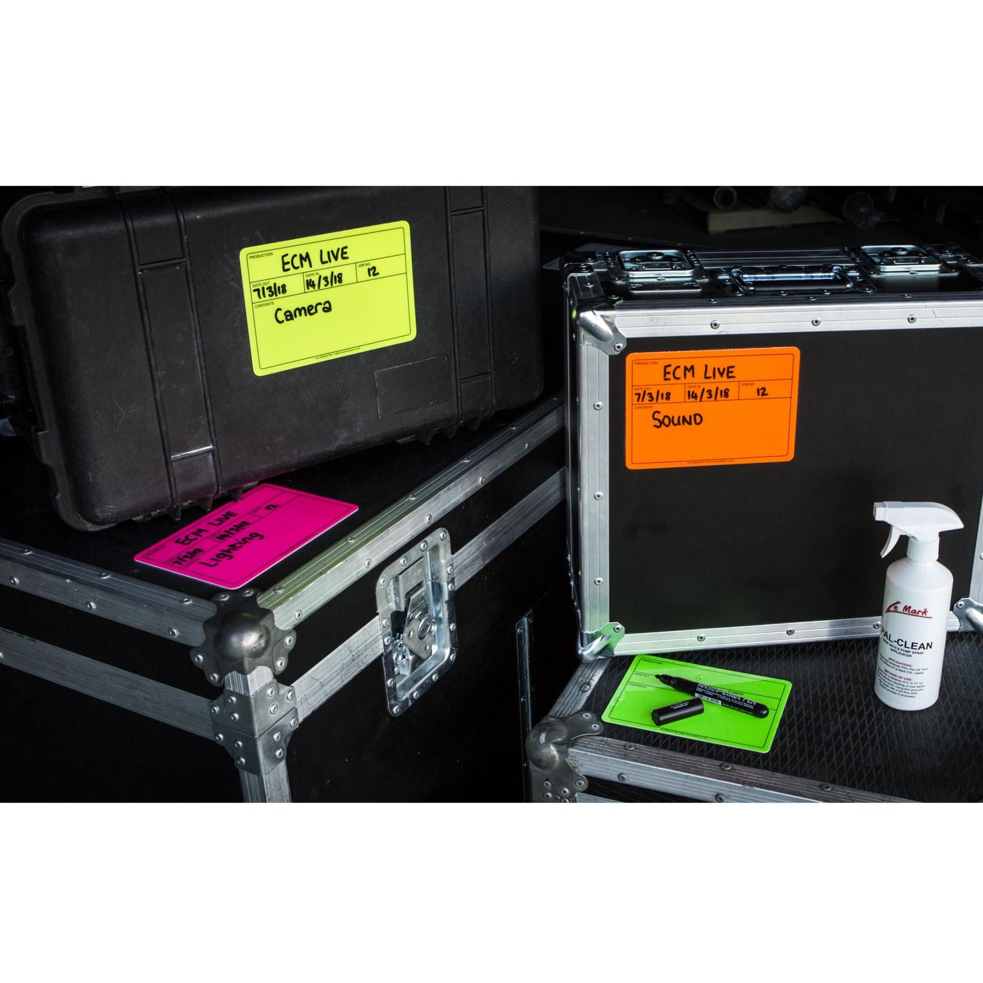 Mag Tape Le Mark Paquete de Etiquetas Fluorescente