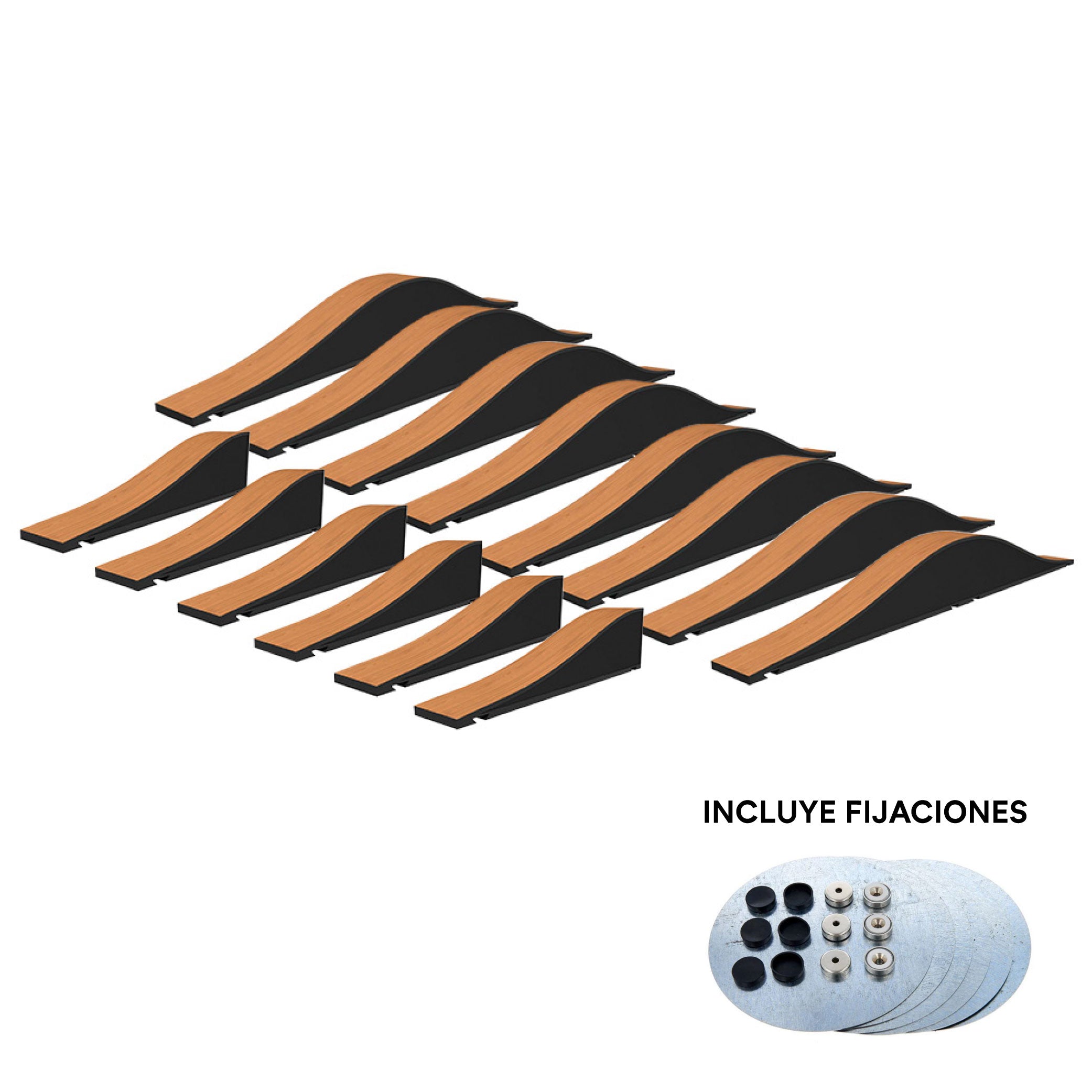 Pack Vicoustic 8 x B04935 + 6 x B04942 Flexi Wave Absortor - Difusor Hibrido