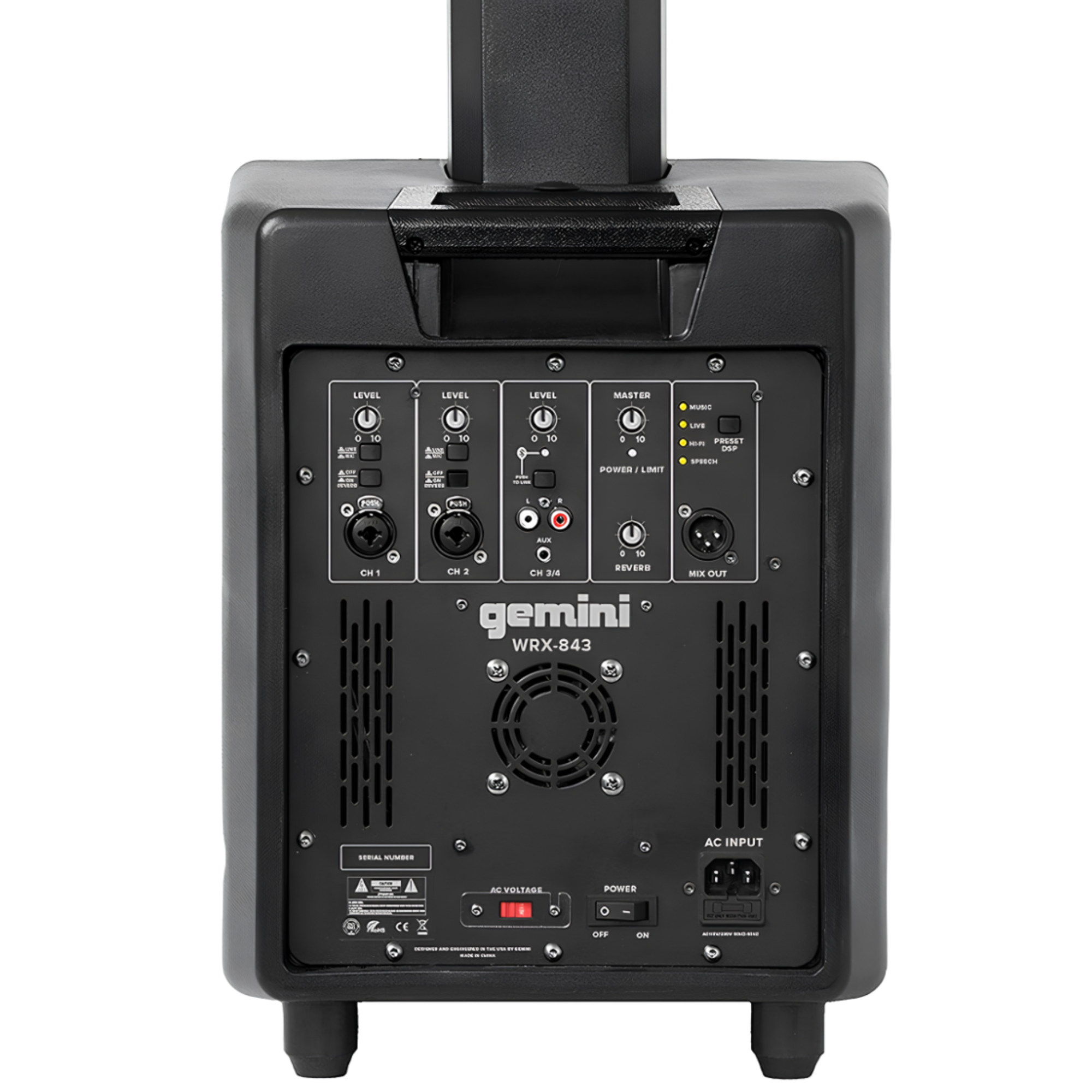 Gemini WRX843 Sistema de Columna 8"