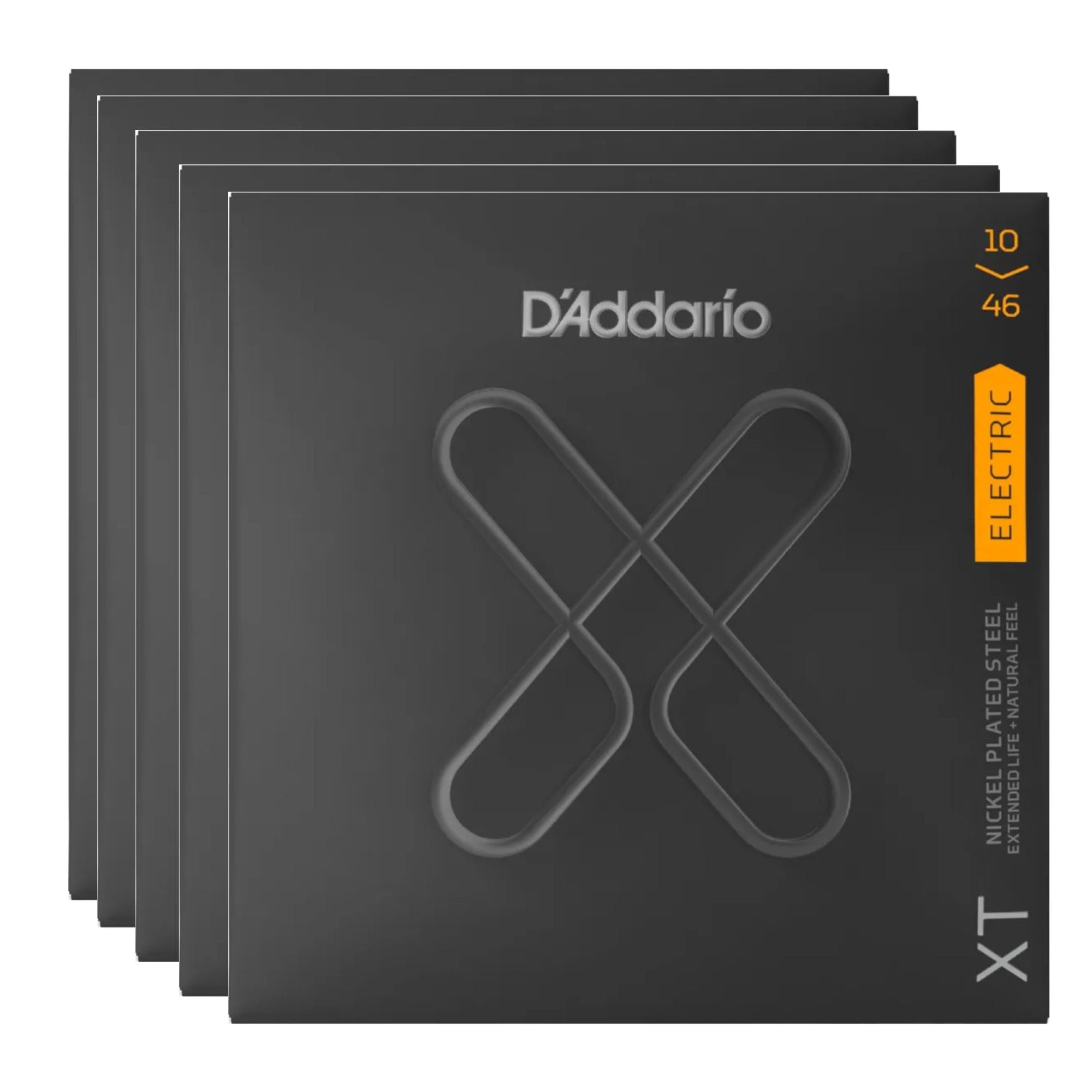 Daddario Pack 5 juegos de cuerdas XTE1046 Guitarra eléctrica calibre .010-.046