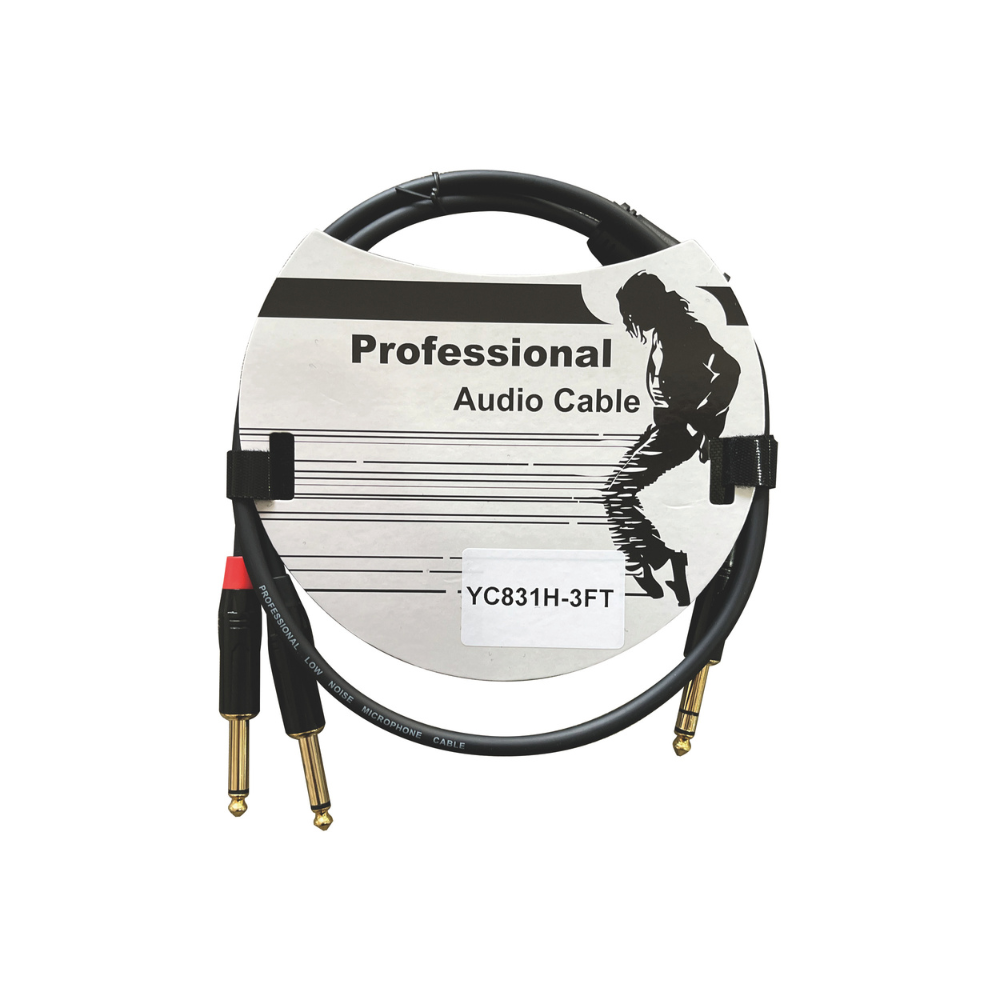 Accuracy Pro Audio YC831H3FT Cable TRS 1/4 a 2 TS de 1/4 de 1 Metro