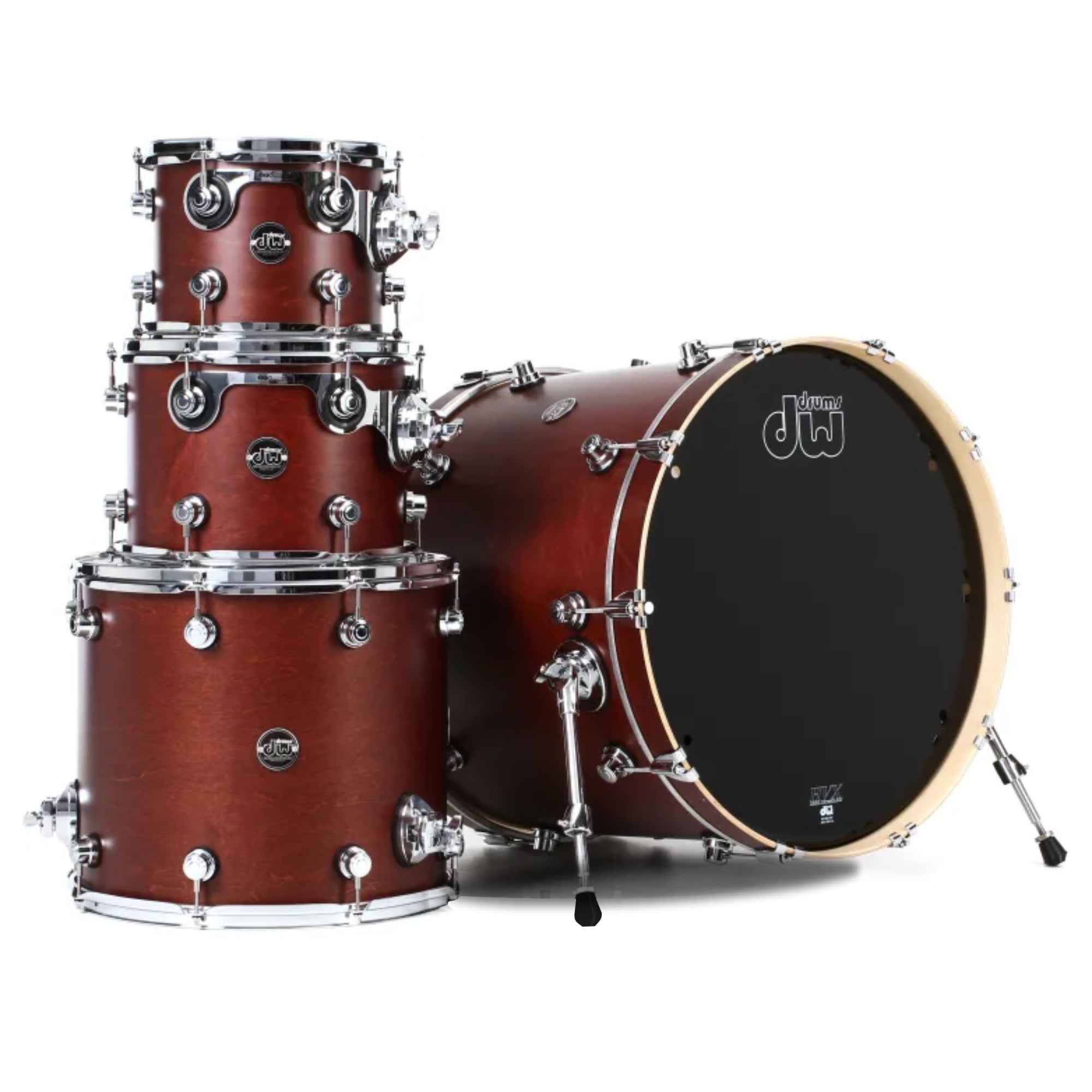 DW Drums Shellpack Performance Series 4Pcs Tobacco Stain