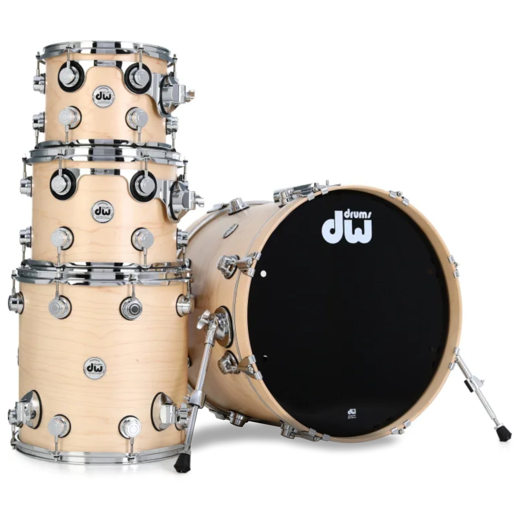 DW Drums Shellpack Performance Series Birch 4Pcs Satin Natural