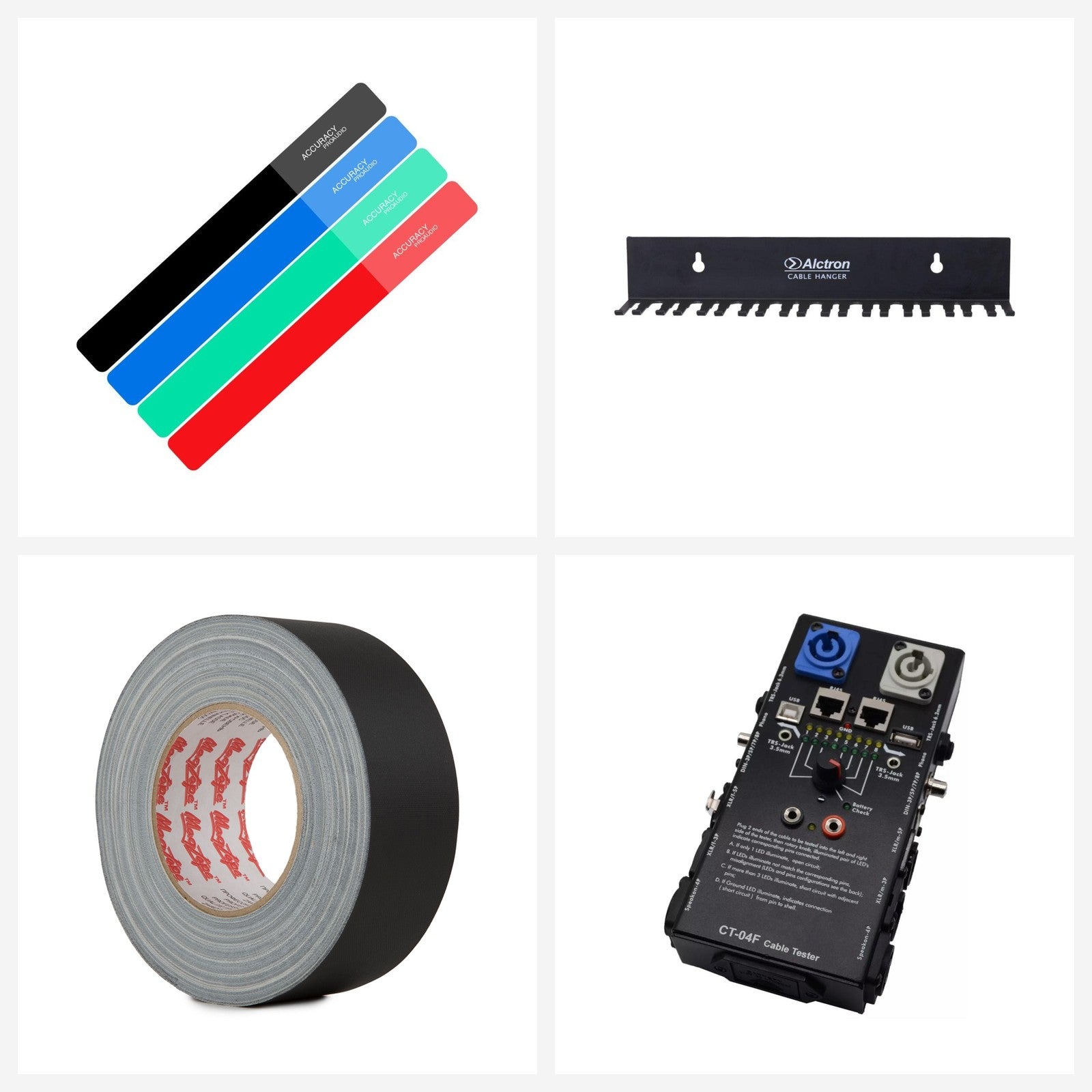 Accesorios de Cables y Racks: cuatro productos representativos de la categoria en Promusic