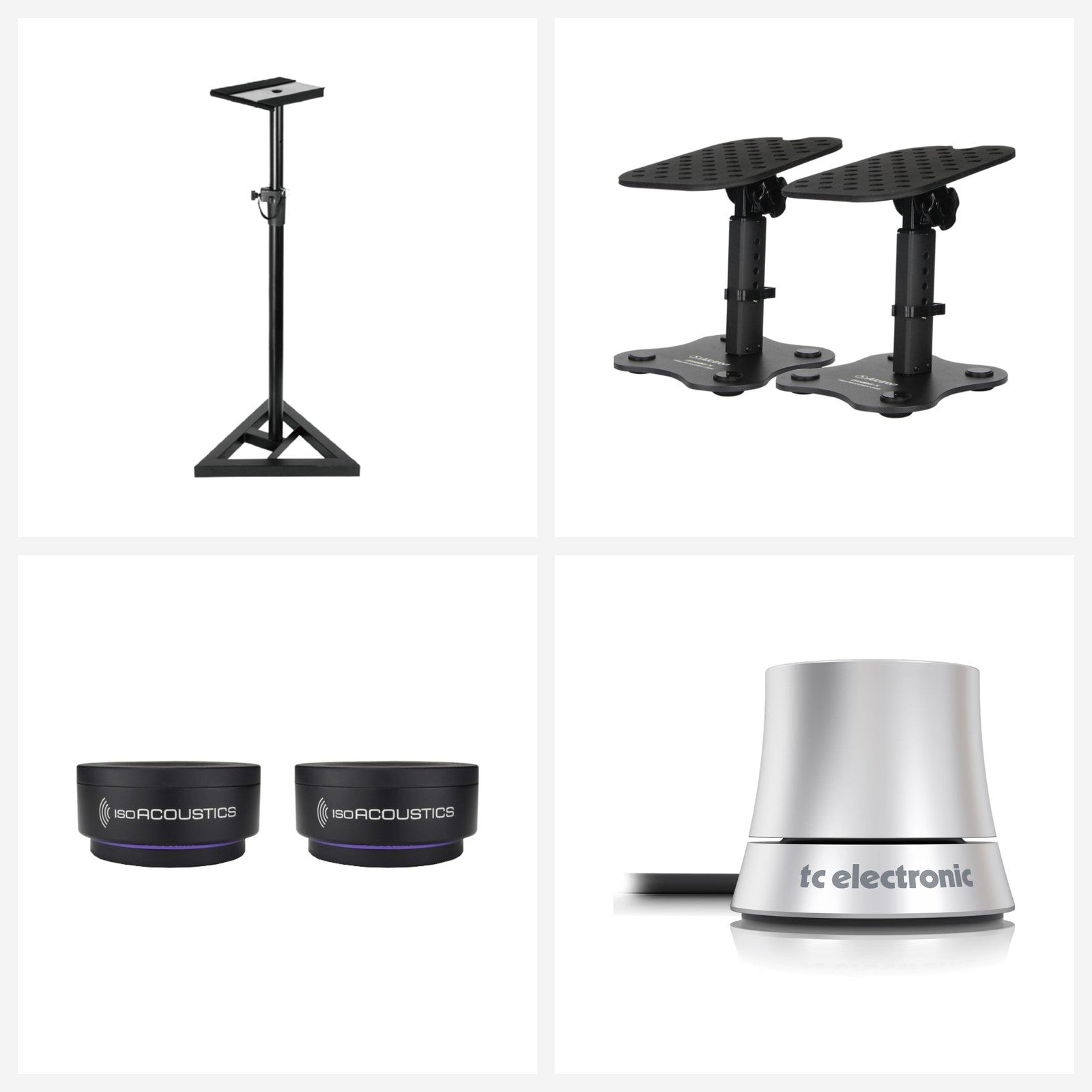 Accesorios de Monitores de Estudio: cuatro productos representativos de la categoria en Promusic