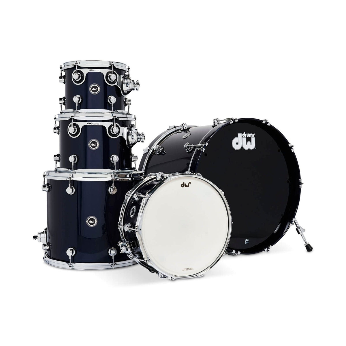 DW DRUMS - DW Drums DWe Series Shellpack 5Pcs Midnight Blue Metallic