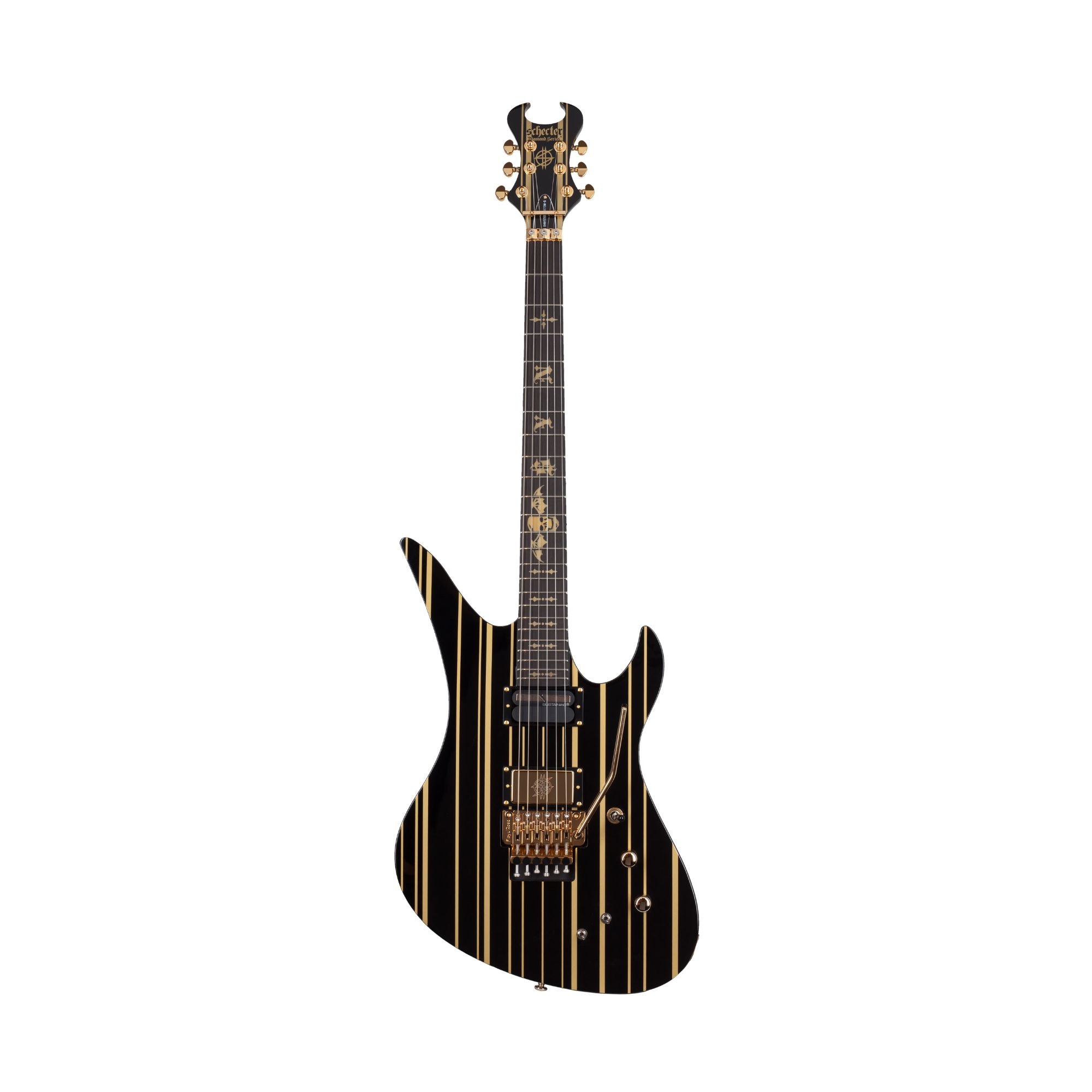 Schecter Synyster Custom-S Gloss Black with Gold Pinstripes Guitarra Eléctrica 6 cuerdas