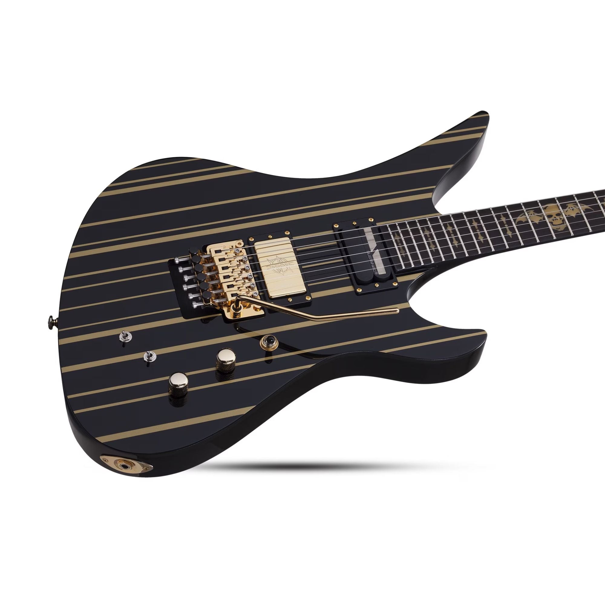 Schecter Synyster Custom-S Gloss Black with Gold Pinstripes Guitarra Eléctrica 6 cuerdas