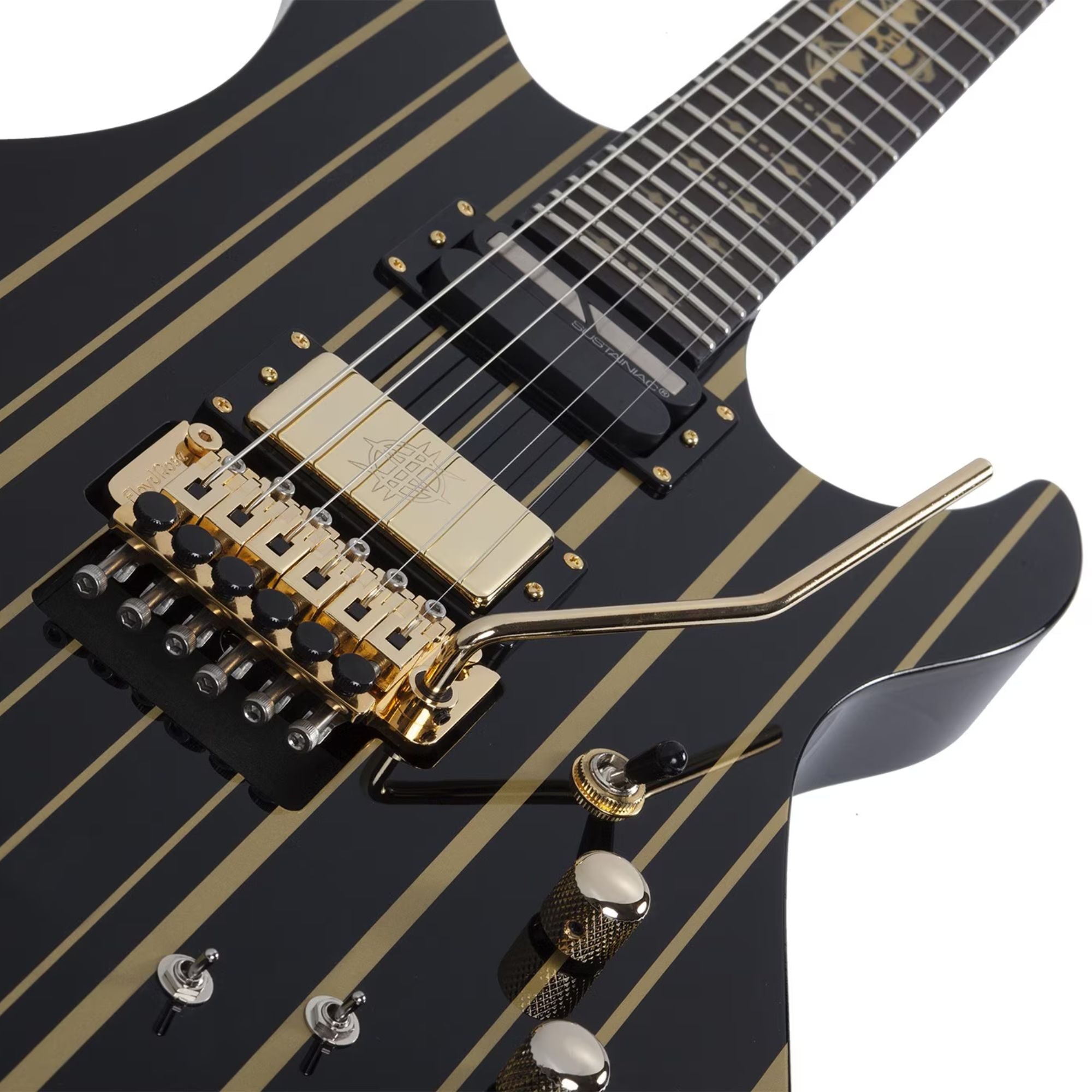 Schecter Synyster Custom-S Gloss Black with Gold Pinstripes Guitarra Eléctrica 6 cuerdas