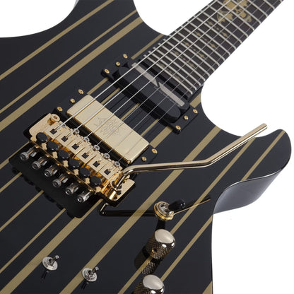 Schecter Synyster Custom-S Gloss Black with Gold Pinstripes Guitarra Eléctrica 6 cuerdas
