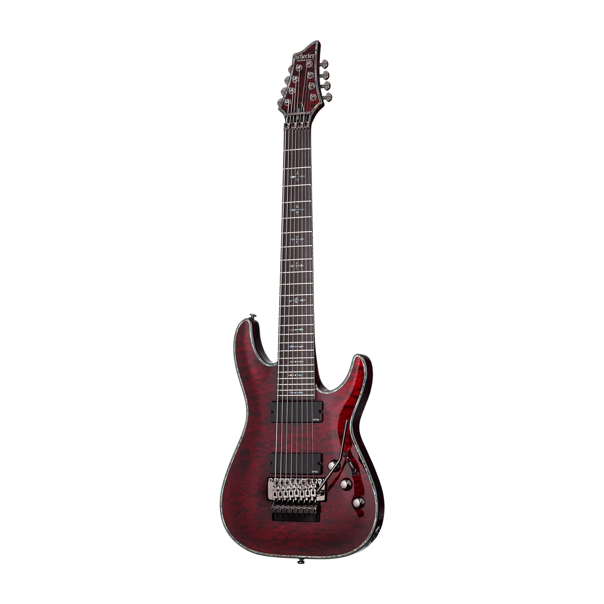 Schecter Hellraiser C-8 FR Black Cherry Guitarra Eléctrica 8 cuerdas FR