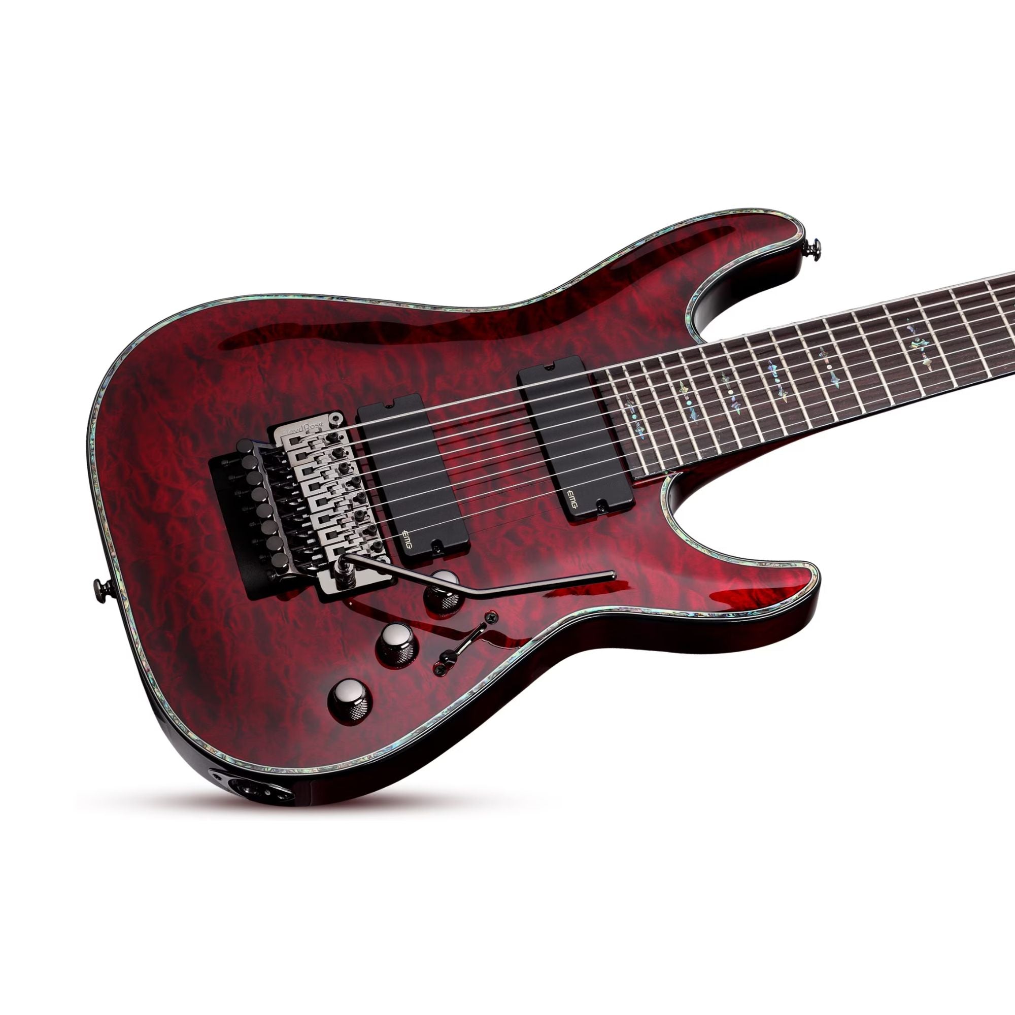 Schecter Hellraiser C-8 FR Black Cherry Guitarra Eléctrica 8 cuerdas