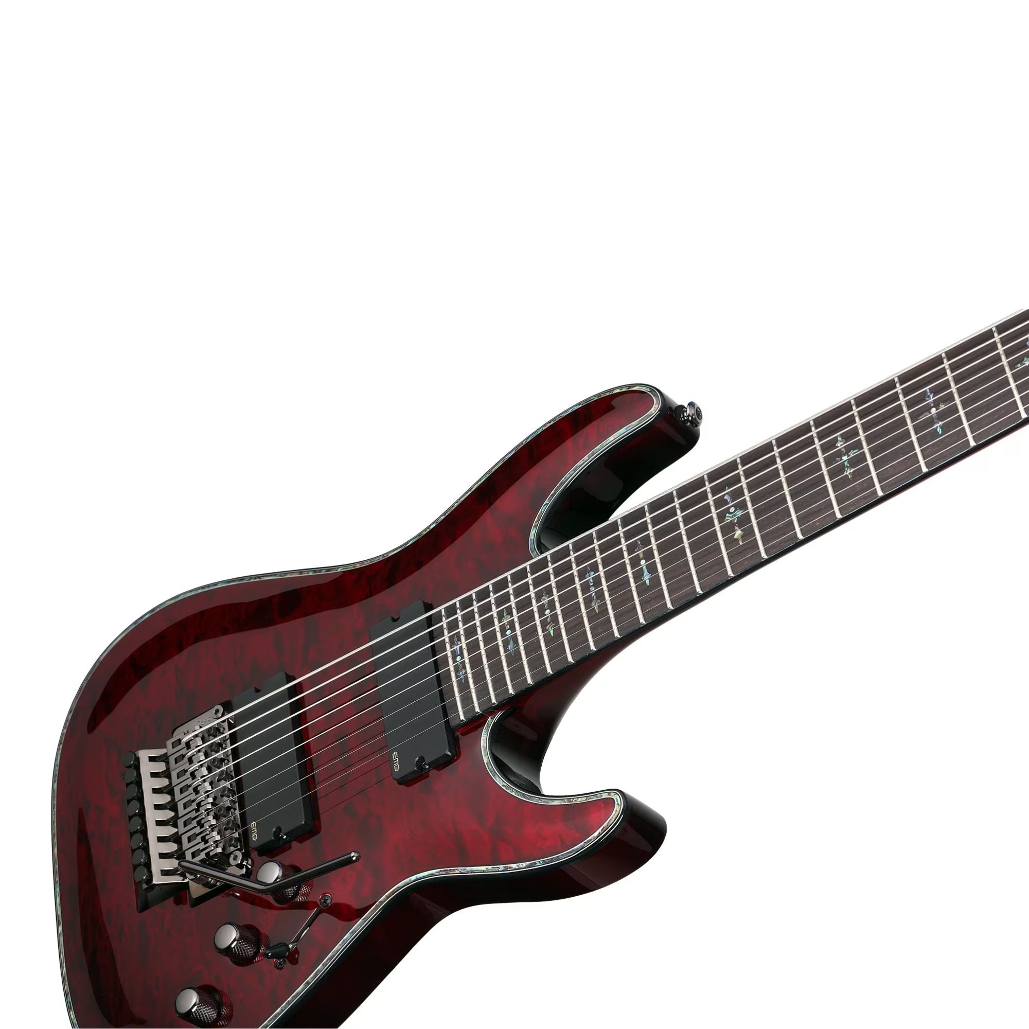 Schecter Hellraiser C-8 FR Black Cherry Guitarra Eléctrica 8 cuerdas