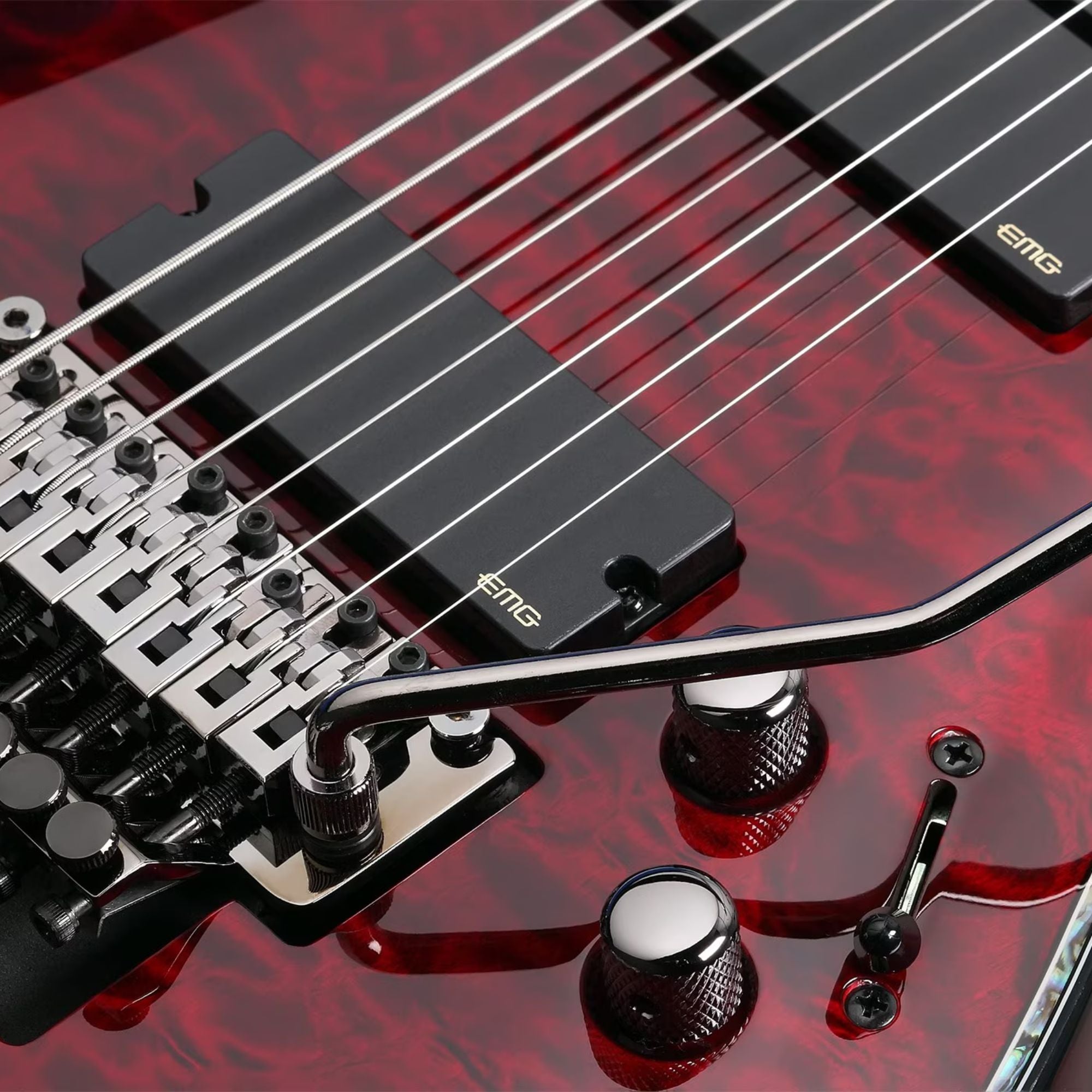 Schecter Hellraiser C-8 FR Black Cherry Guitarra Eléctrica 8 cuerdas