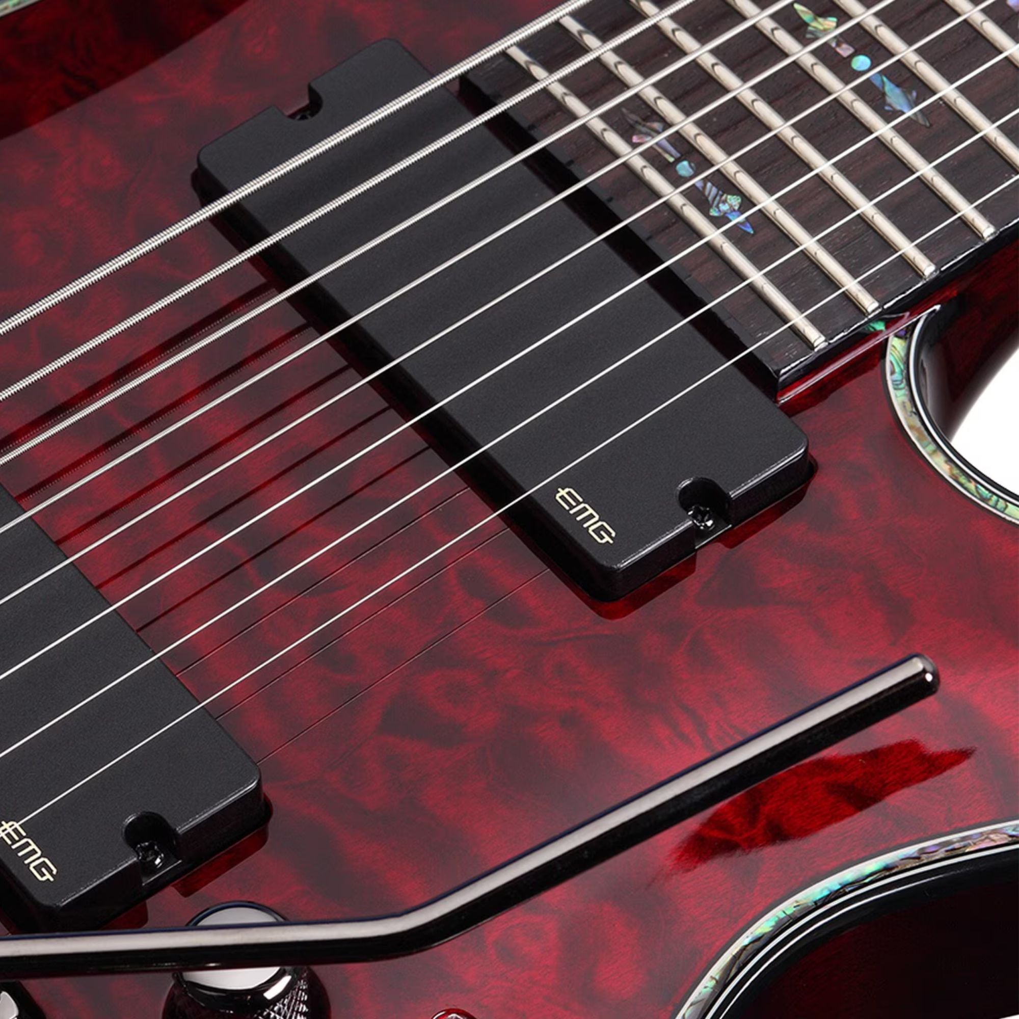 Schecter Hellraiser C-8 FR Black Cherry Guitarra Eléctrica 8 cuerdas