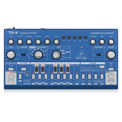 Behringer TD3BU Sintetizador Análogo Azul Bass Line