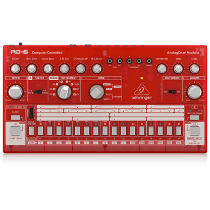 Behringer RD6SB Drum Machine Rojo Análogo Secuenciador